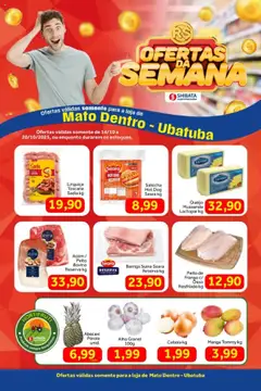 Shibata - Ofertas Ubatuba - Pré-Visualização do folheto da loja Shibata, válido de 14.10.2025 | Página: 1 | Produtos: Alho, Salsicha, Acém, Queijo