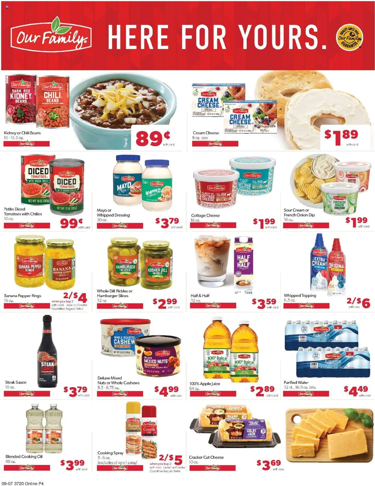 Family Fare Weekly Ad - NE - valid from 07.09.2025 | Page: 8 | Products: Juice, Sour cream, Salt, Onion