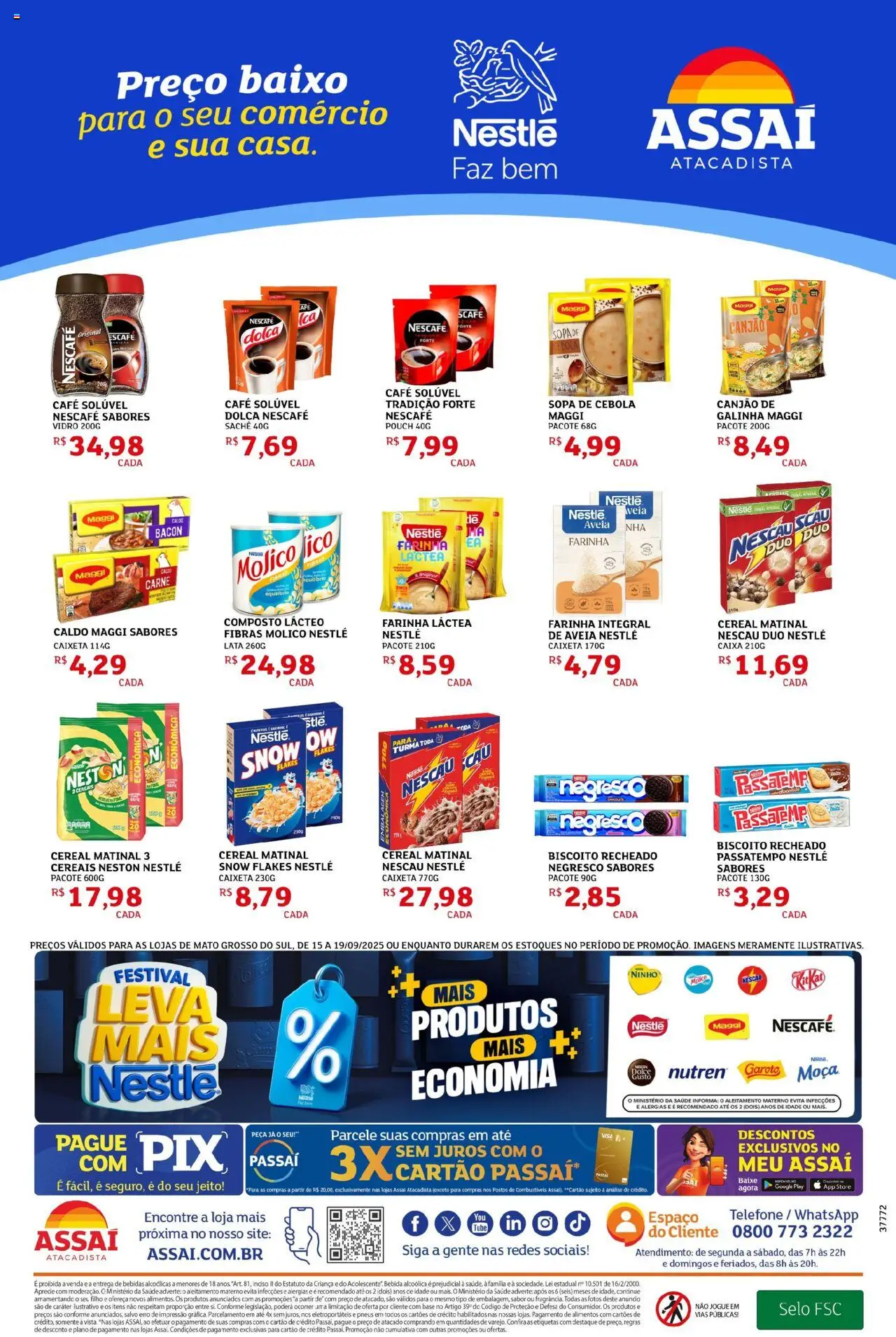 Assaí Atacadista Folheto - válido de 15.09.2025 | Página: 4 | Produtos: Biscoito, Pneus, Bebida, Biscoito recheado