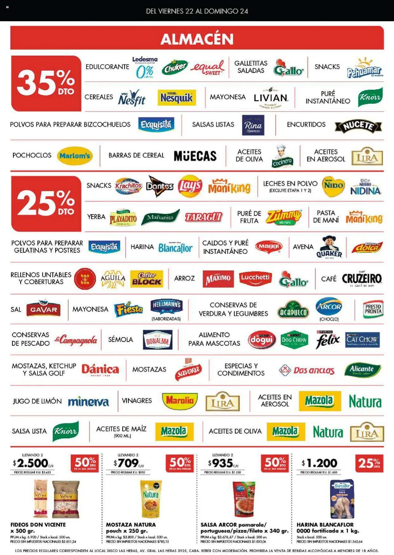 Disco ofertas - CABA │ válido desde el 22.08.2025 | Página: 3 | Productos: Galletitas, Maiz, Avena, Arroz