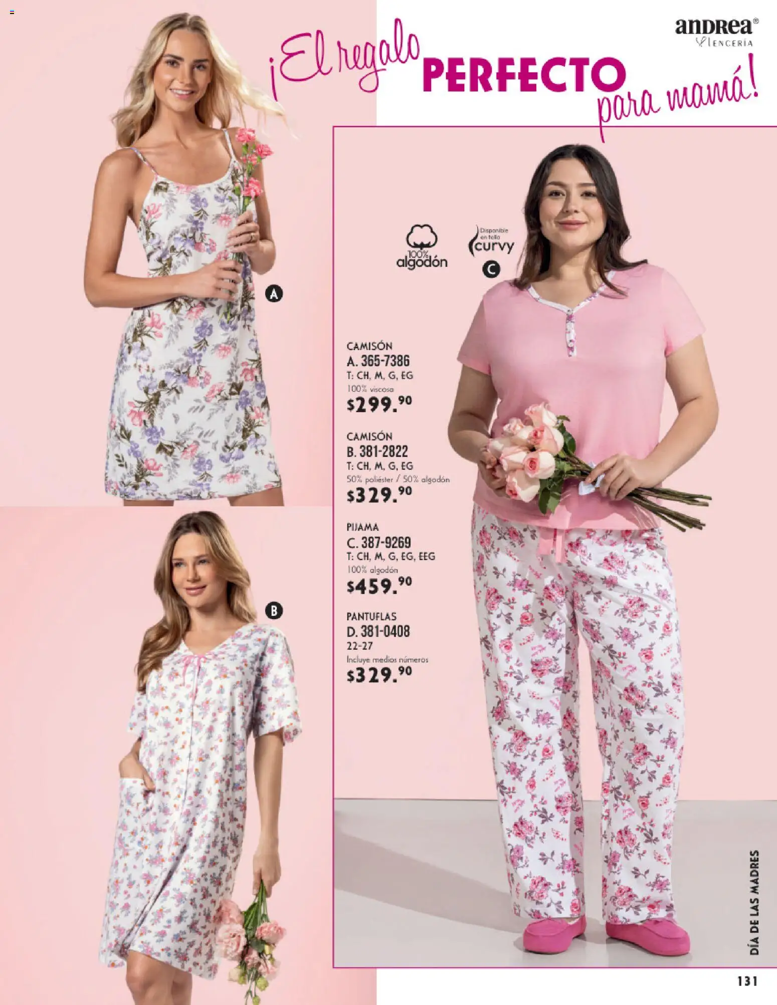Nuevas ofertas de Andrea válidas en toda la República Mexicana desde el 25.01.2026. ¡Encuentra las mejores ofertas en Andrea catálogo Lencería & vestir interior! | Página: 27 | Productos: Pijama, Pantuflas, Algodón, Camisón