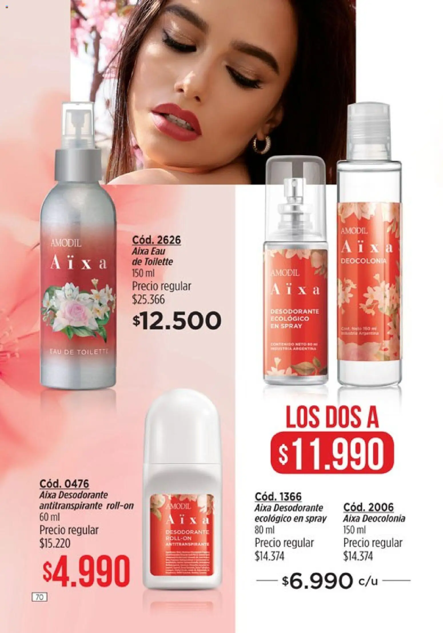 Amodil - Campaña 8 │ válido desde el 08.04.2026 | Página: 70 | Productos: Eau de toilette, Desodorante, Antitranspirante