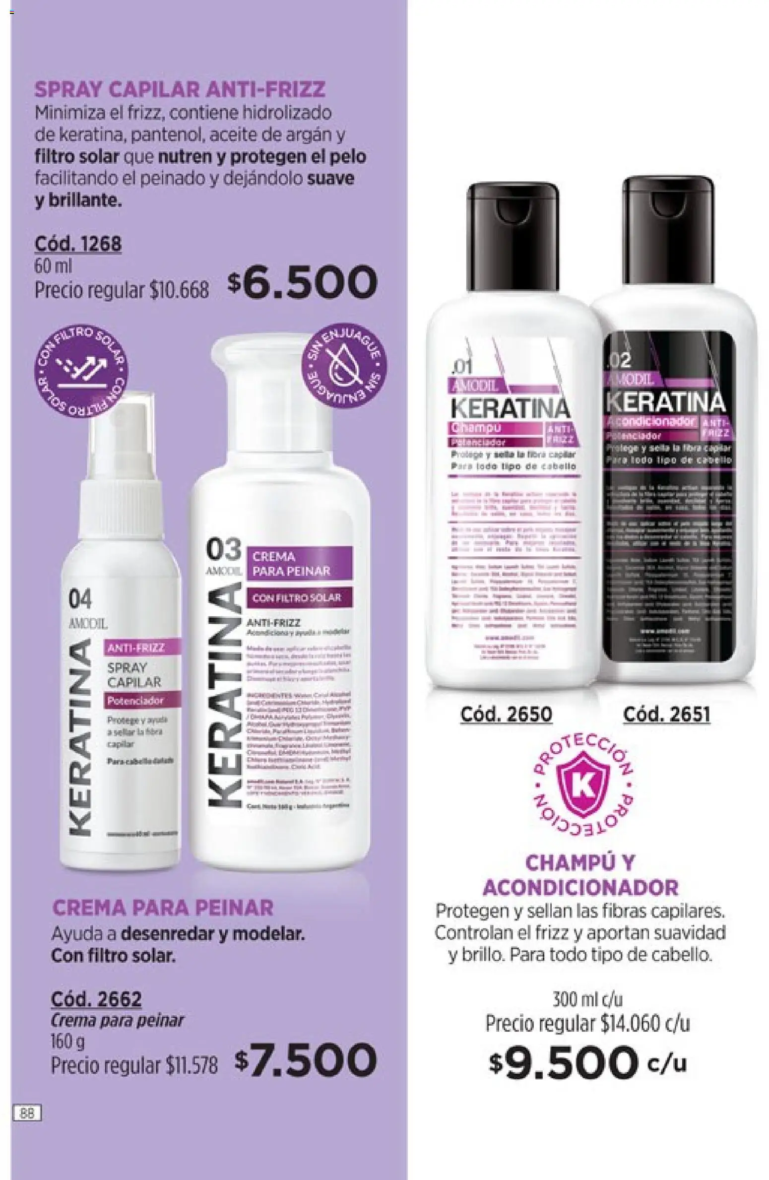 Catálogo Amodil Campaña 3 │ válido desde el 01.03.2026 | Página: 88 | Productos: Aceite, Champú, Acondicionador, Crema