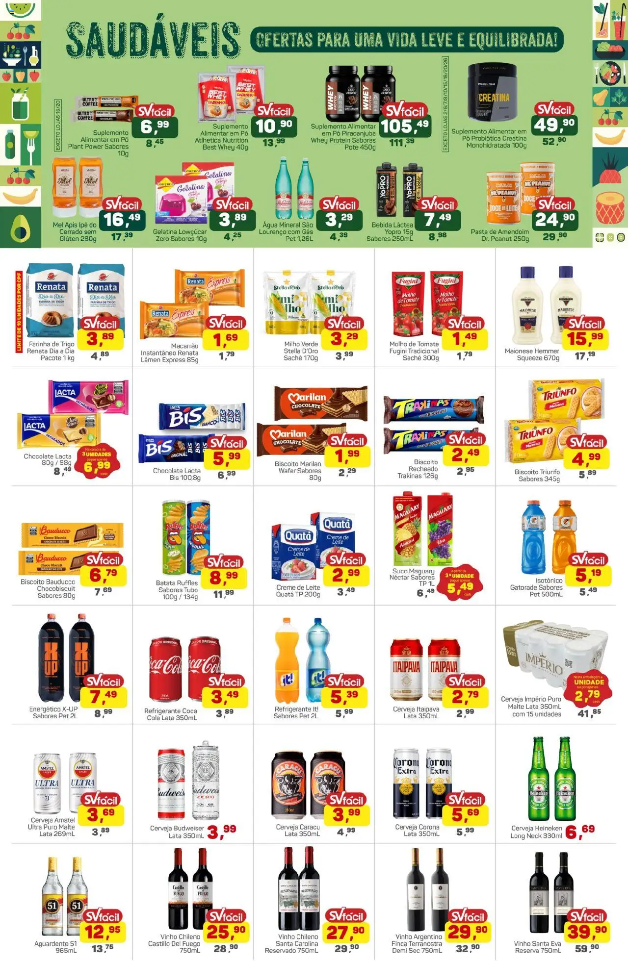 Supermercados São Vicente Folheto - válido de 12.09.2025 | Página: 3 | Produtos: Gatorade, Milho verde, Pasta, Cerveja Heineken