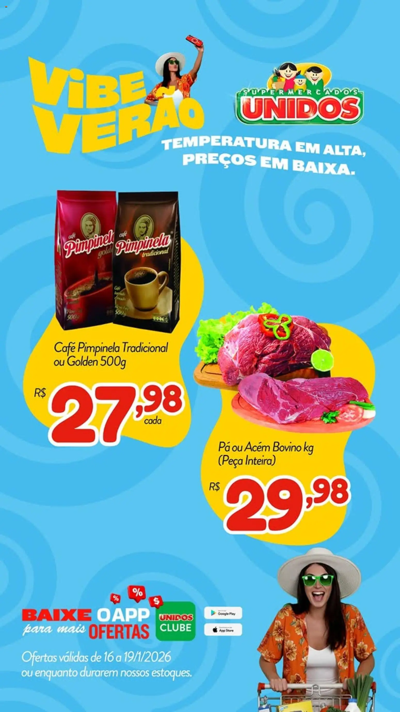 Supermercados Unidos Folheto - válido de 16.01.2026 | Página: 5 | Produtos: Acém, Café, Pá
