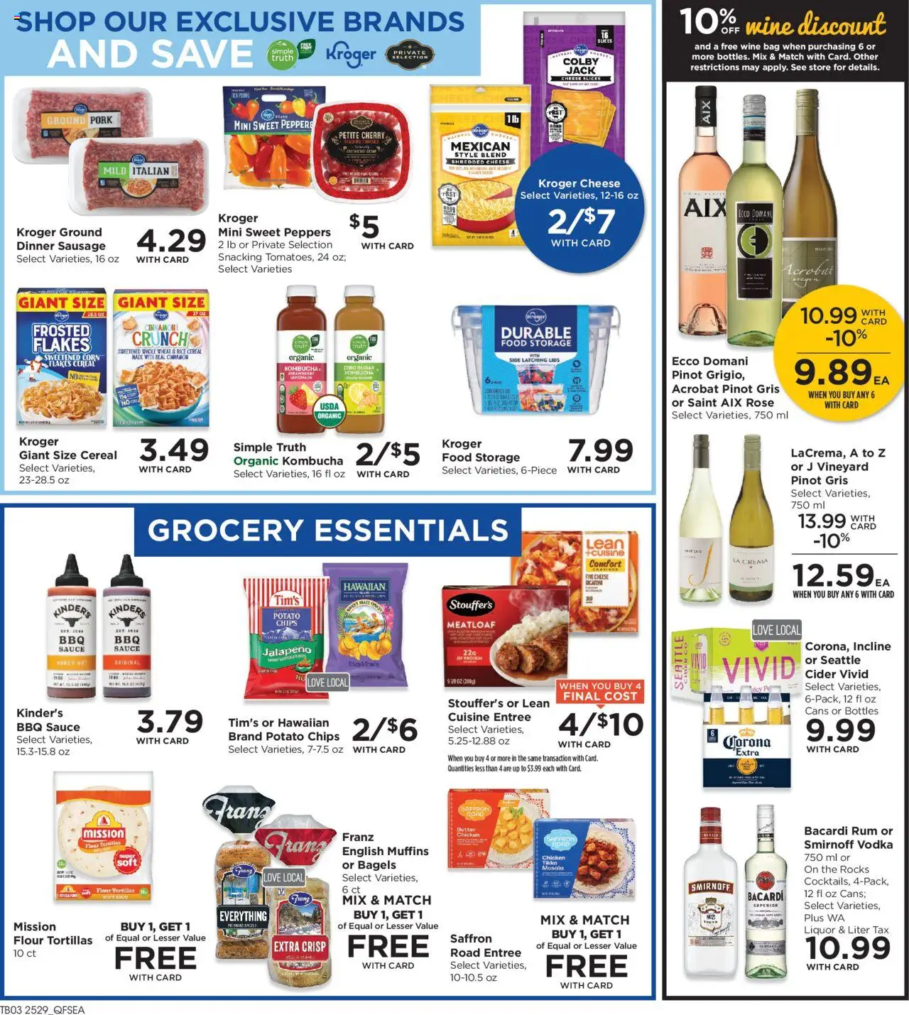 QFC Weekly Ad - valid from 20.08.2025 | Page: 6 | Products: Oil, Wine, Sugar, Sausage