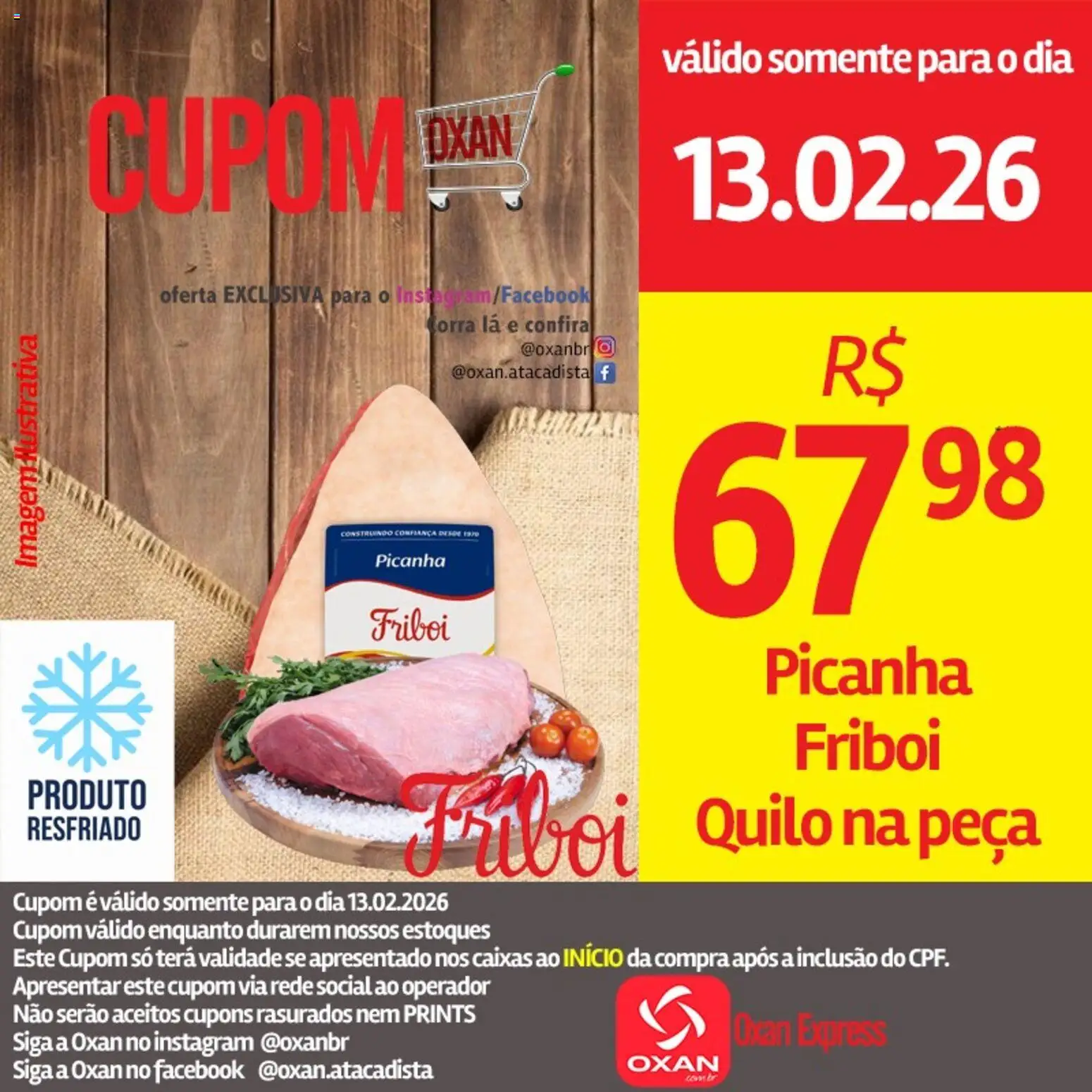 Oxan Atacadista Folheto - válido de 13.02.2026 | Página: 2 | Produtos: Picanha