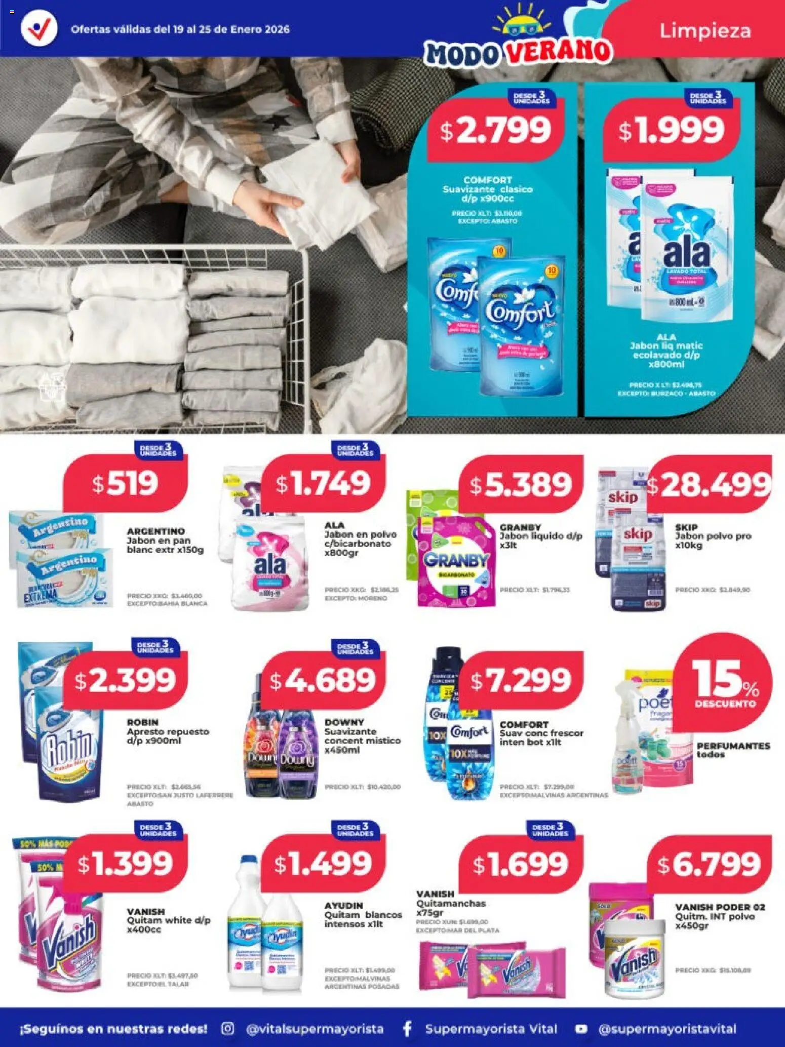 Vital - Ofertas - Salta │ válido desde el 19.01.2026 | Página: 7 | Productos: Jabón líquido, Jabón, Pan, Suavizante