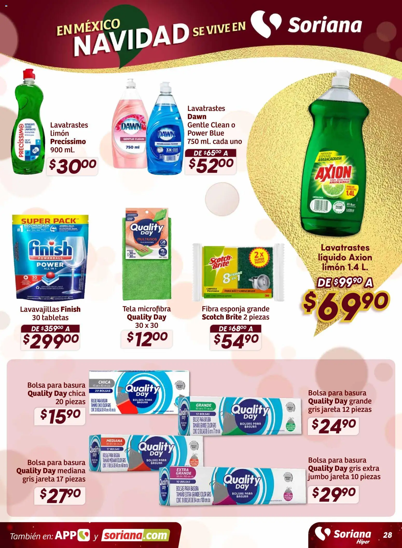 Nuevas ofertas de Soriana válidas en toda la República Mexicana desde el 27.11.2025. ¡Encuentra las mejores ofertas en Soriana - Preciazazaso Híper: Camp, Chia, Oax, Q. Roo, Tab, Yuc! | Página: 29 | Productos: Esponja, Limón, Espuma, Lavavajillas
