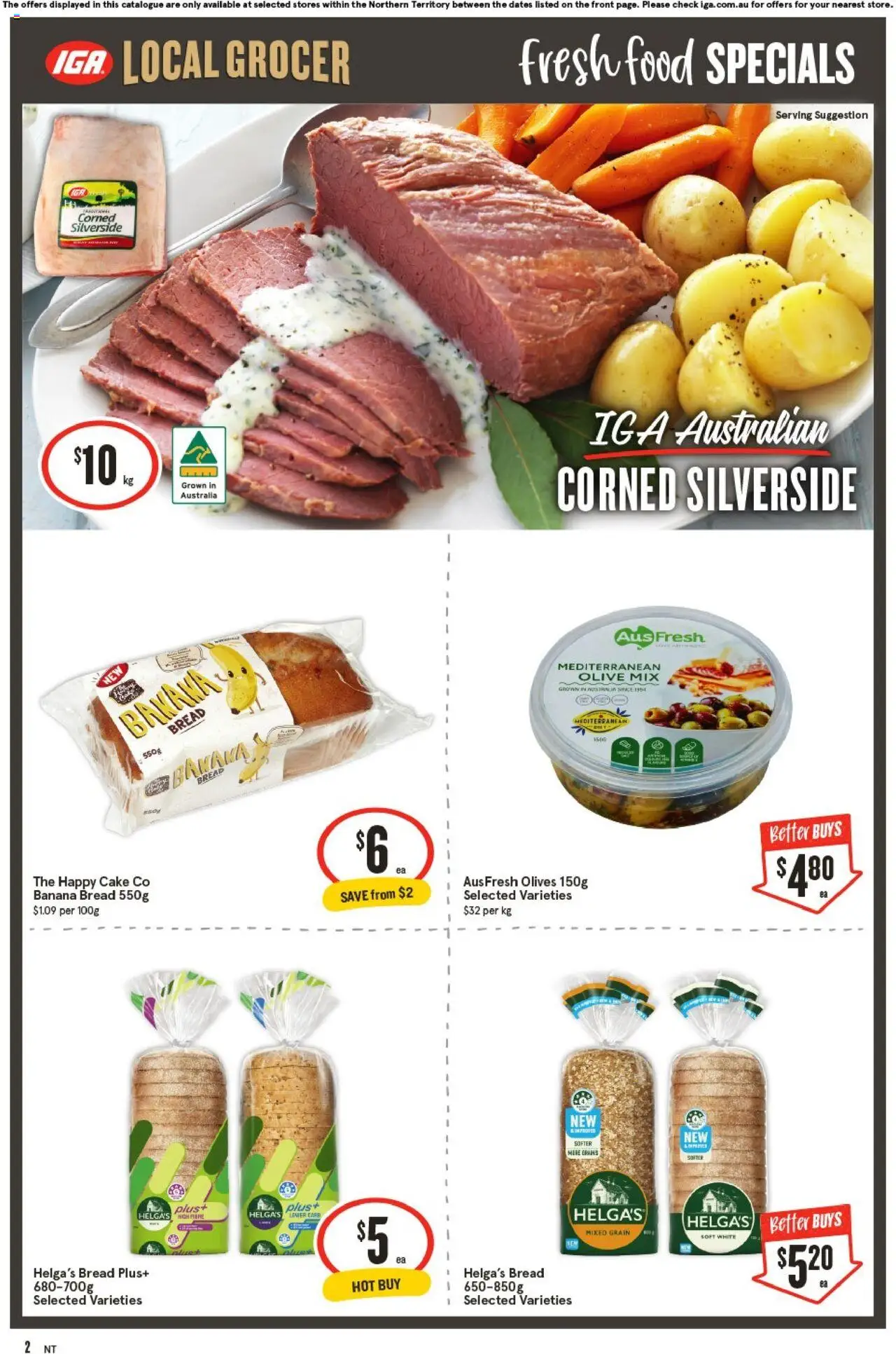 IGA catalogue - valid from 10.09.2025 | Page: 3 | Products: Bread, Olives