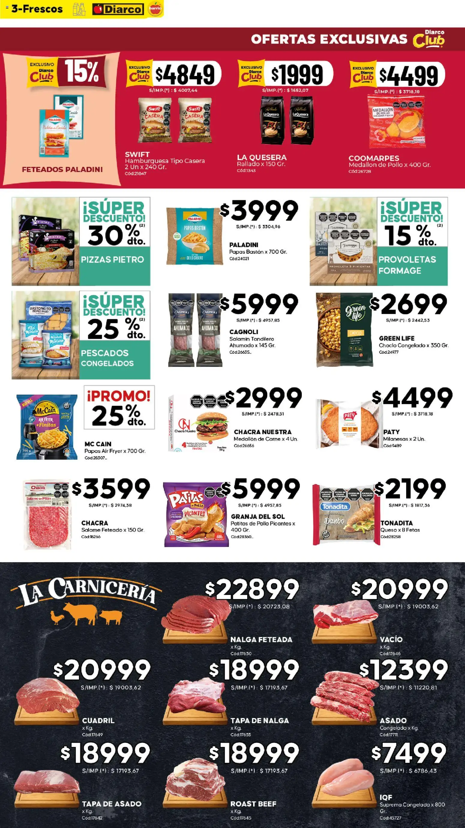 Diarco - Ofertas Diarco Barrio │ válido desde el 30.03.2026 | Página: 3 | Productos: Pollo, Paleta, Queso, Salame
