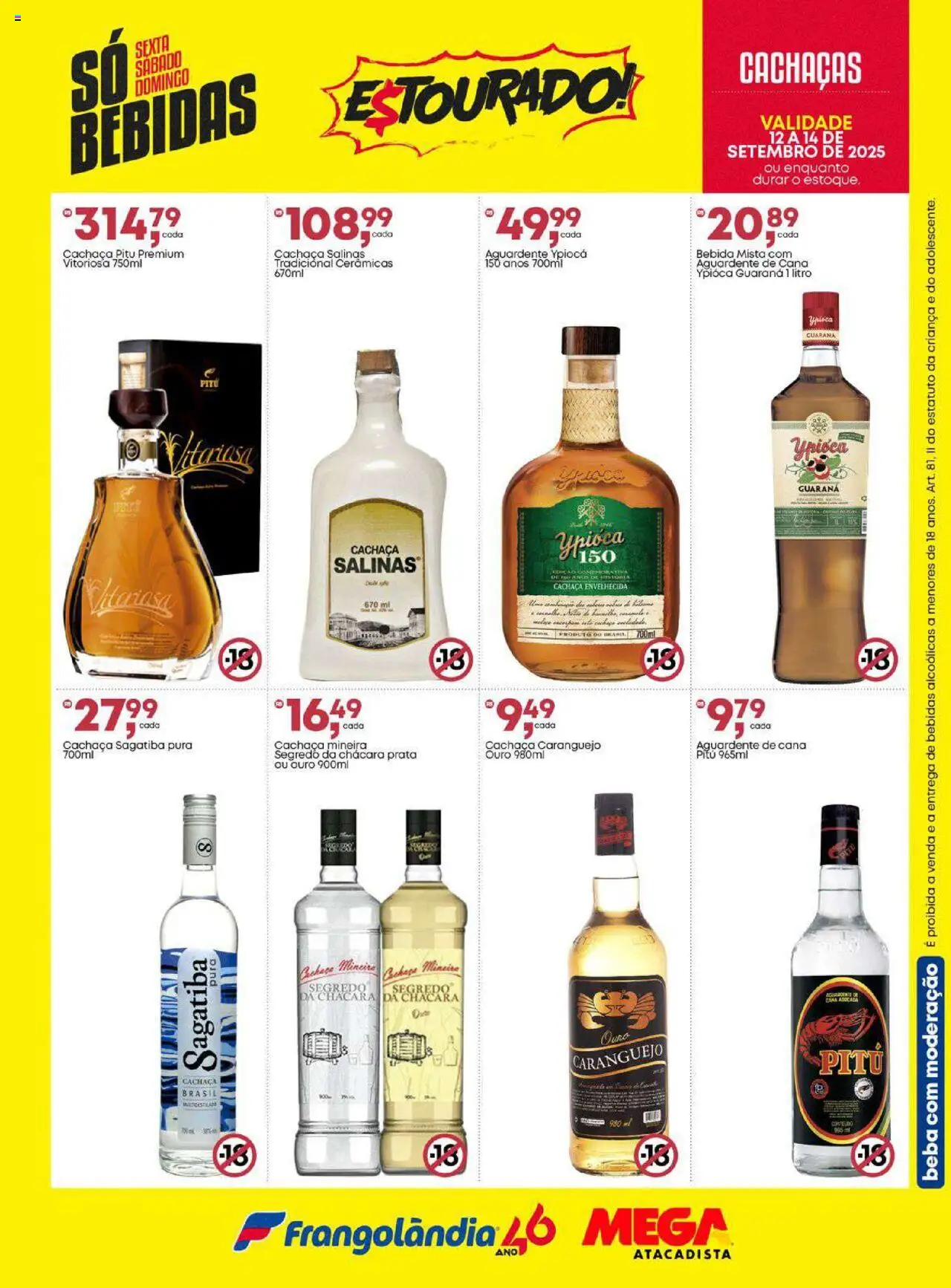 Frangolândia Folheto - válido de 12.09.2025 | Página: 7 | Produtos: Guaraná, Cachaça, Caranguejo, Bebida