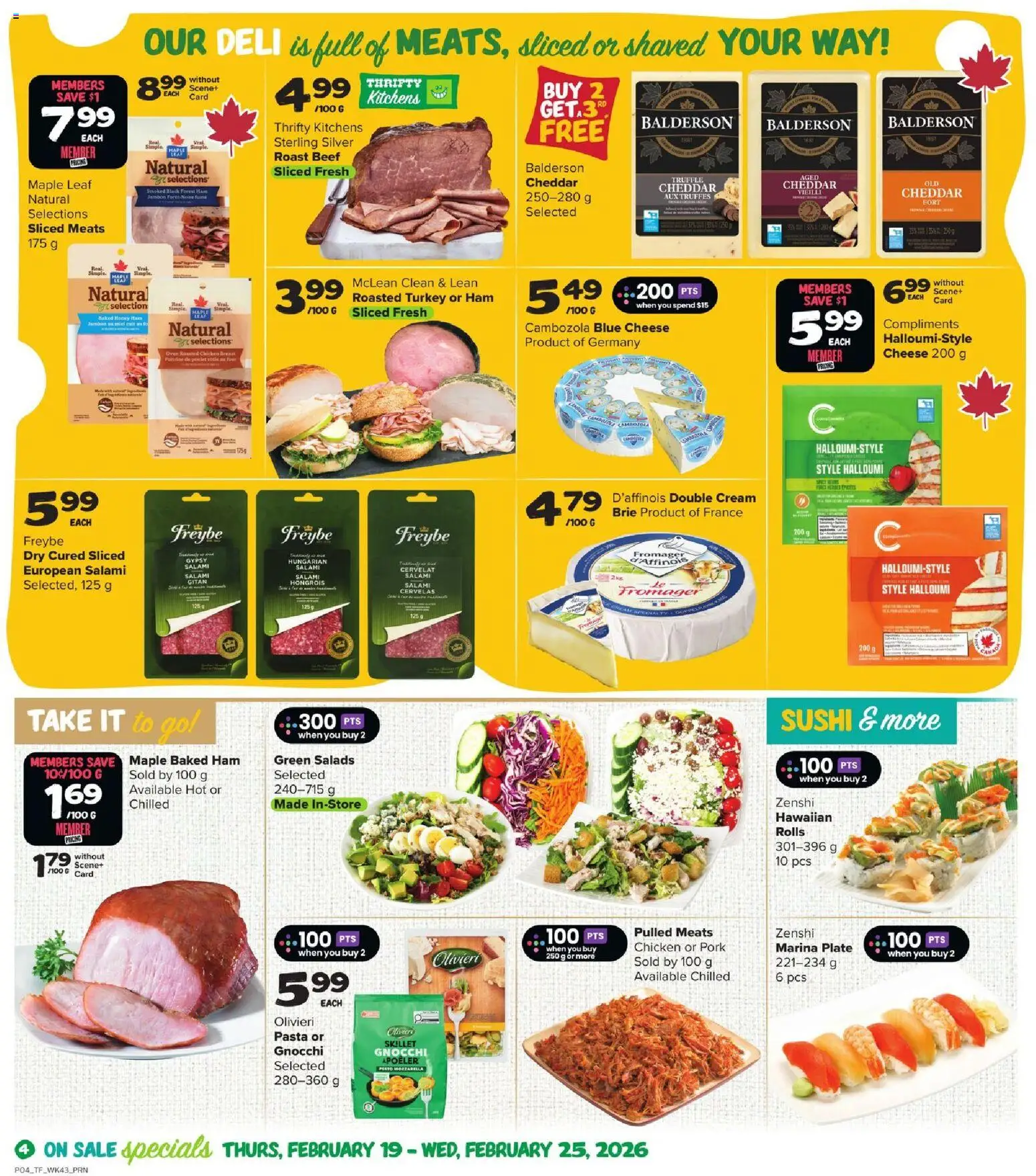 Thrifty Foods flyer valid from 19.02.2026 | Page: 5 | Products: Beef, Cream, Oven, Pork