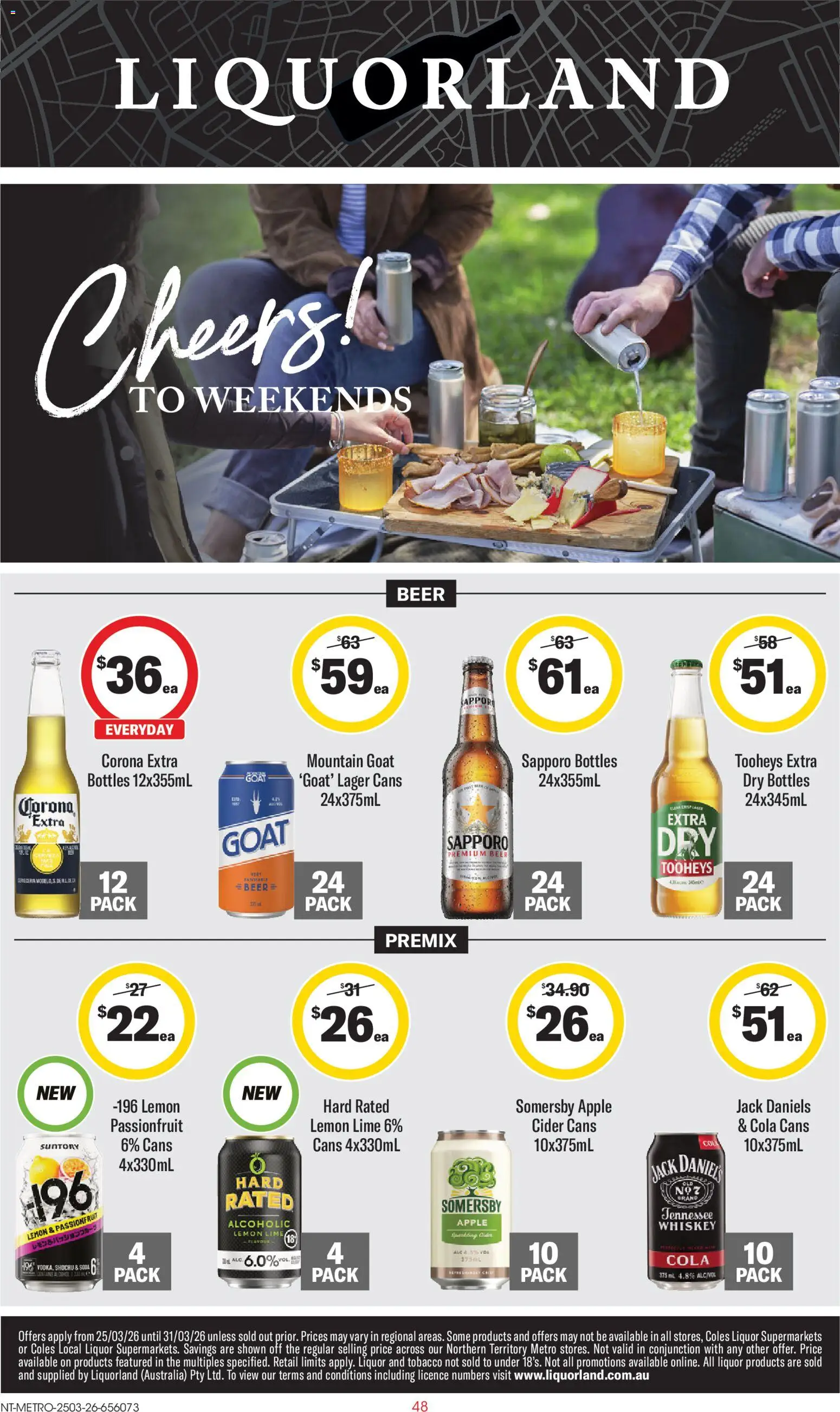 Coles catalogue - valid from 25.03.2026 | Page: 48 | Products: Passionfruit, Whiskey, Lemon, Lime