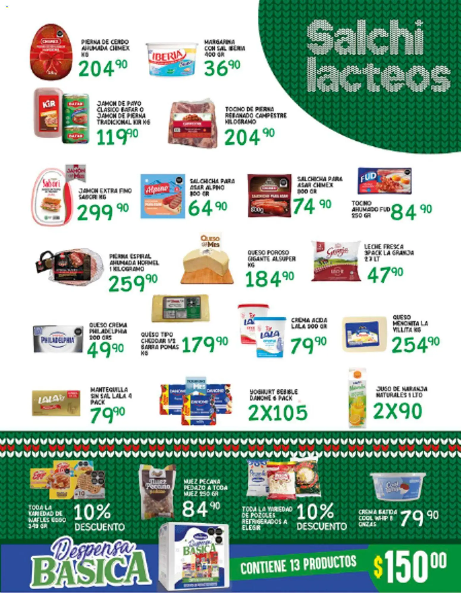 Nuevas ofertas de Alsuper válidas en toda la República Mexicana desde el 12.12.2025. ¡Encuentra las mejores ofertas en Alsuper folleto Durango! | Página: 3 | Productos: Tocino, Queso, Nuez, Despensa