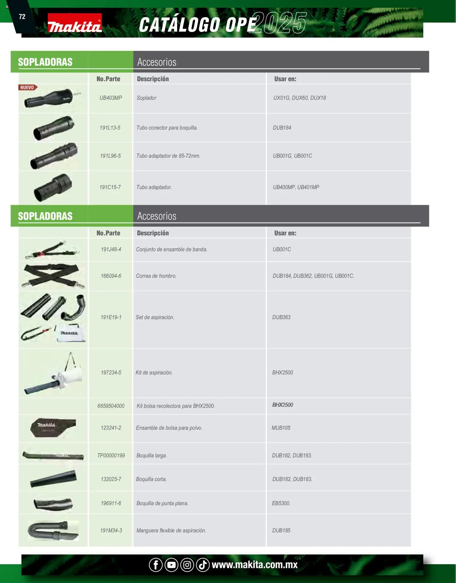 Nuevas ofertas de Makita válidas en toda la República Mexicana desde el 07.10.2024. ¡Encuentra las mejores ofertas en Makita catálogo Ope! | Página: 72 | Productos: Barra