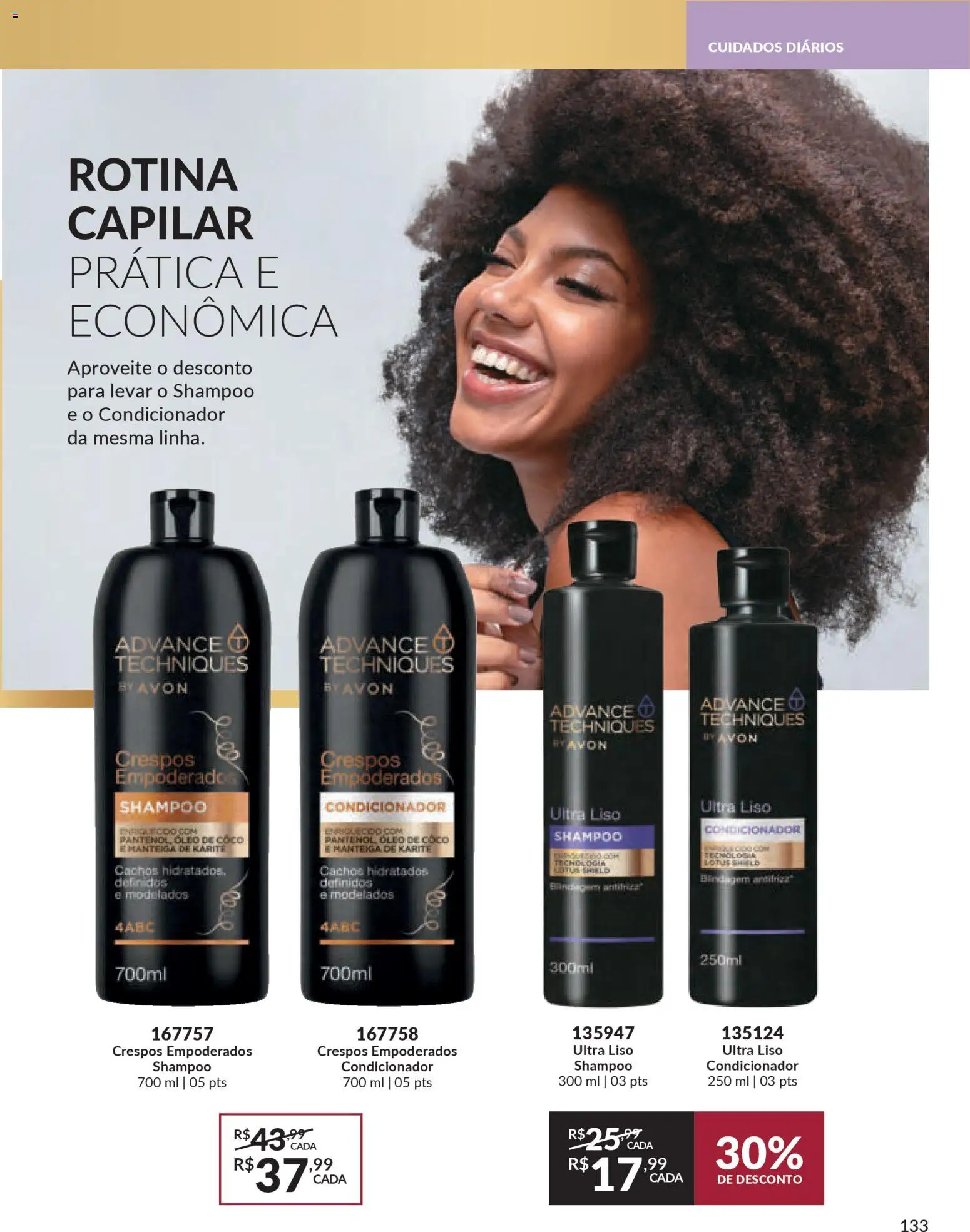 Avon Folheto - válido de 15.01.2026 | Página: 133 | Produtos: Coco, Condicionador, Manteiga, Óleo de coco