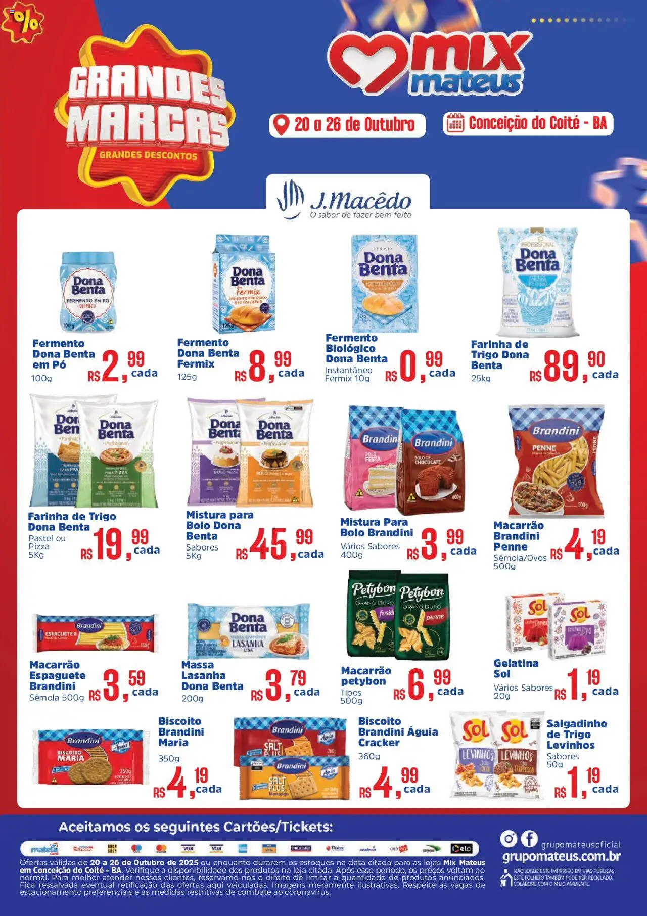 Mateus Folheto - válido de 20.10.2025 | Página: 1 | Produtos: Pó, Massa, Bolo, Gelatina