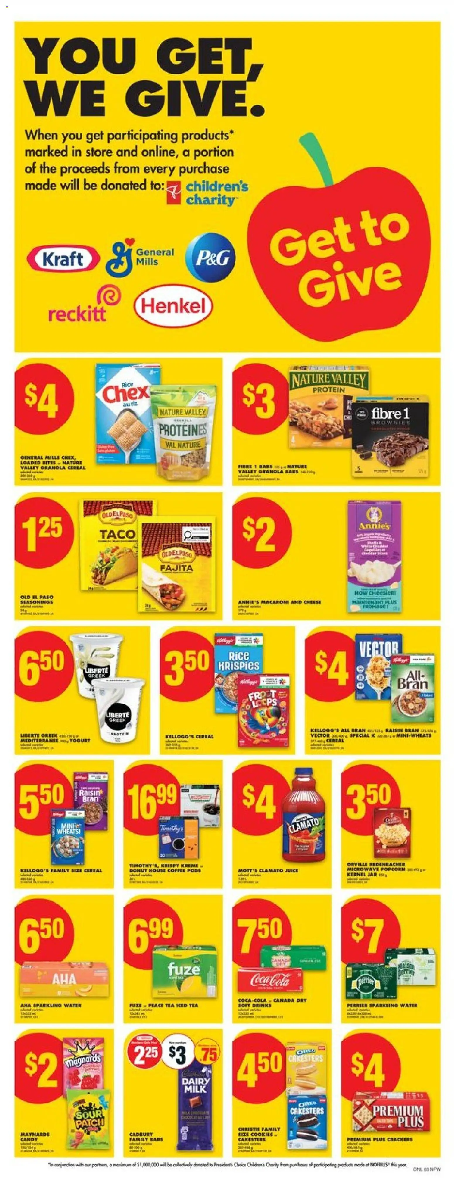 No Frills flyer valid from 30.10.2025 | Page: 8 | Products: Cookies, Milk, Yogurt, Juice