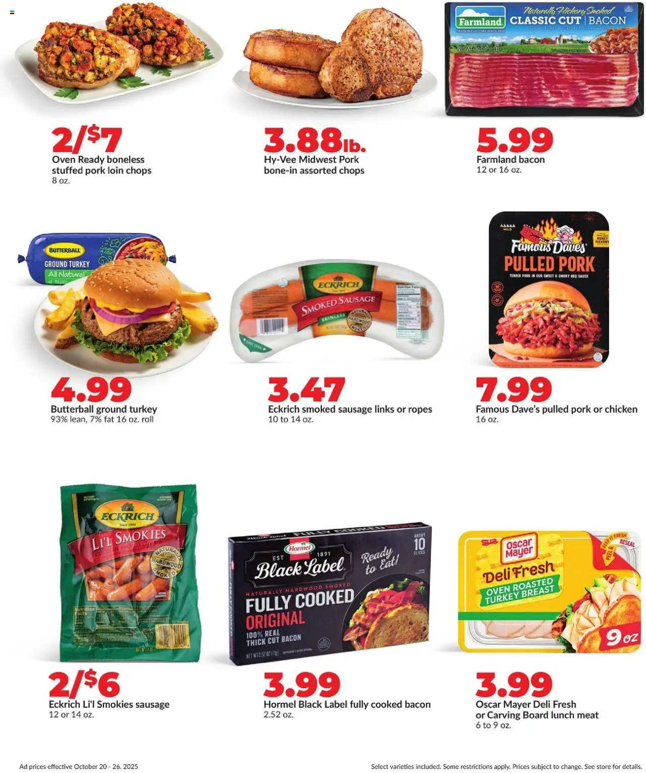 HyVee Weekly Ad - valid from 20.10.2025 | Page: 12 | Products: Pork, Sauce, Sausage, Oven