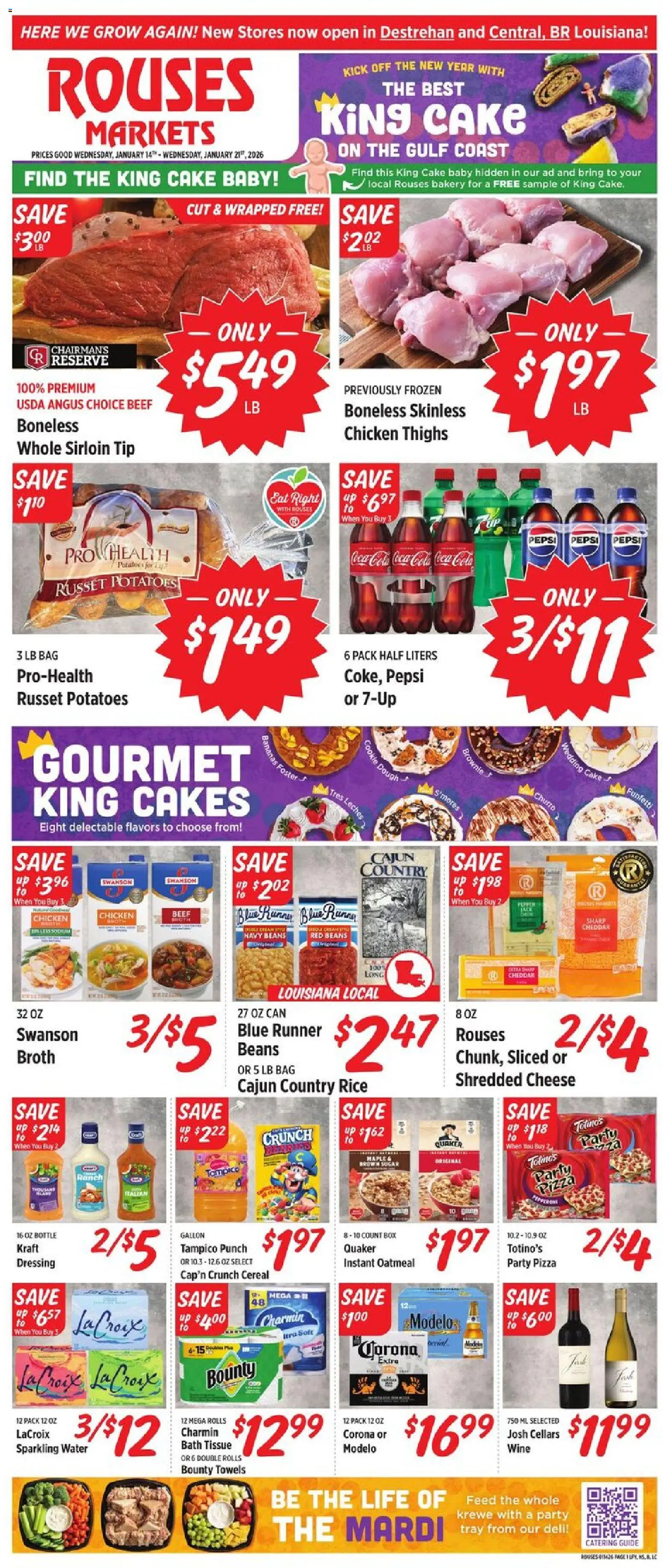 Rouses Weekly Ad - LA - valid from 14.01.2026 | Page: 2 | Products: Box, Beef, Water, Sugar