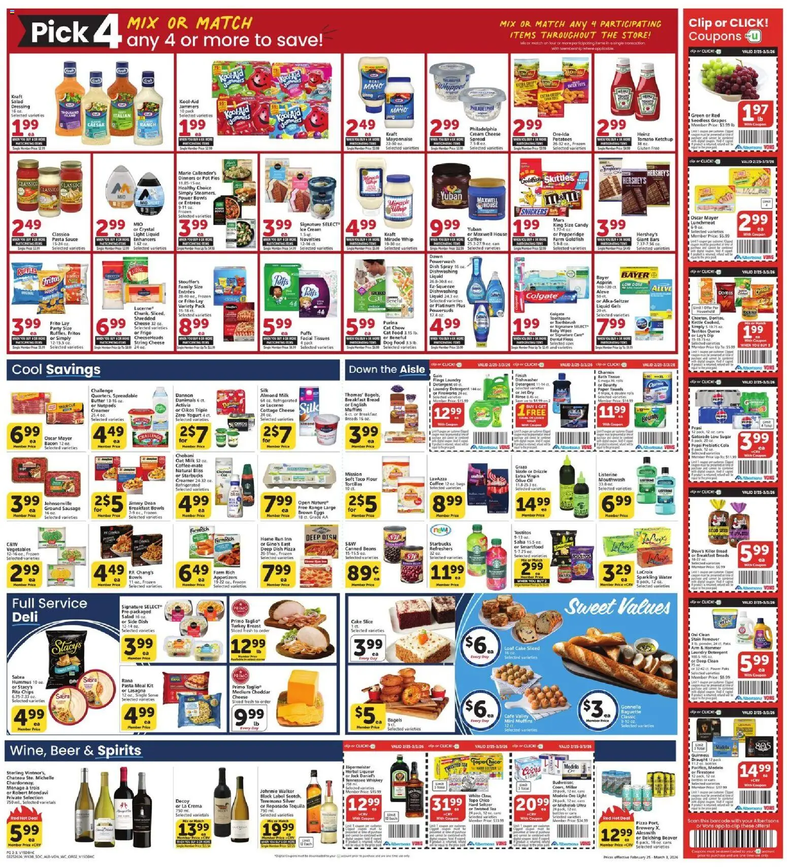 Vons Weekly Ad - valid from 25.02.2026 | Page: 3 | Products: Clip, Toothbrush, Sugar, Kettle