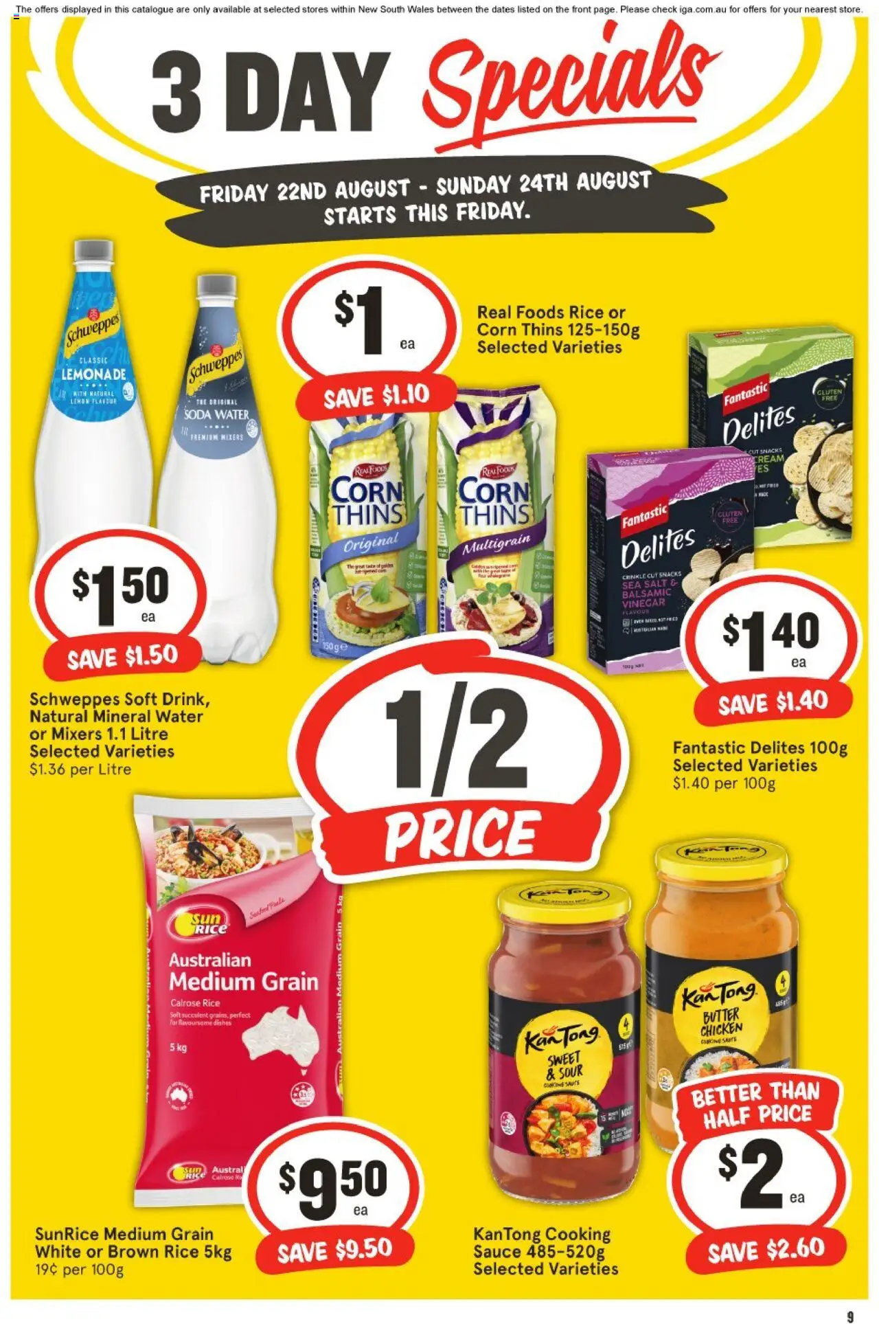 IGA catalogue - valid from 22.08.2025 | Page: 2 | Products: Rice, Cream, Lemon, Vinegar