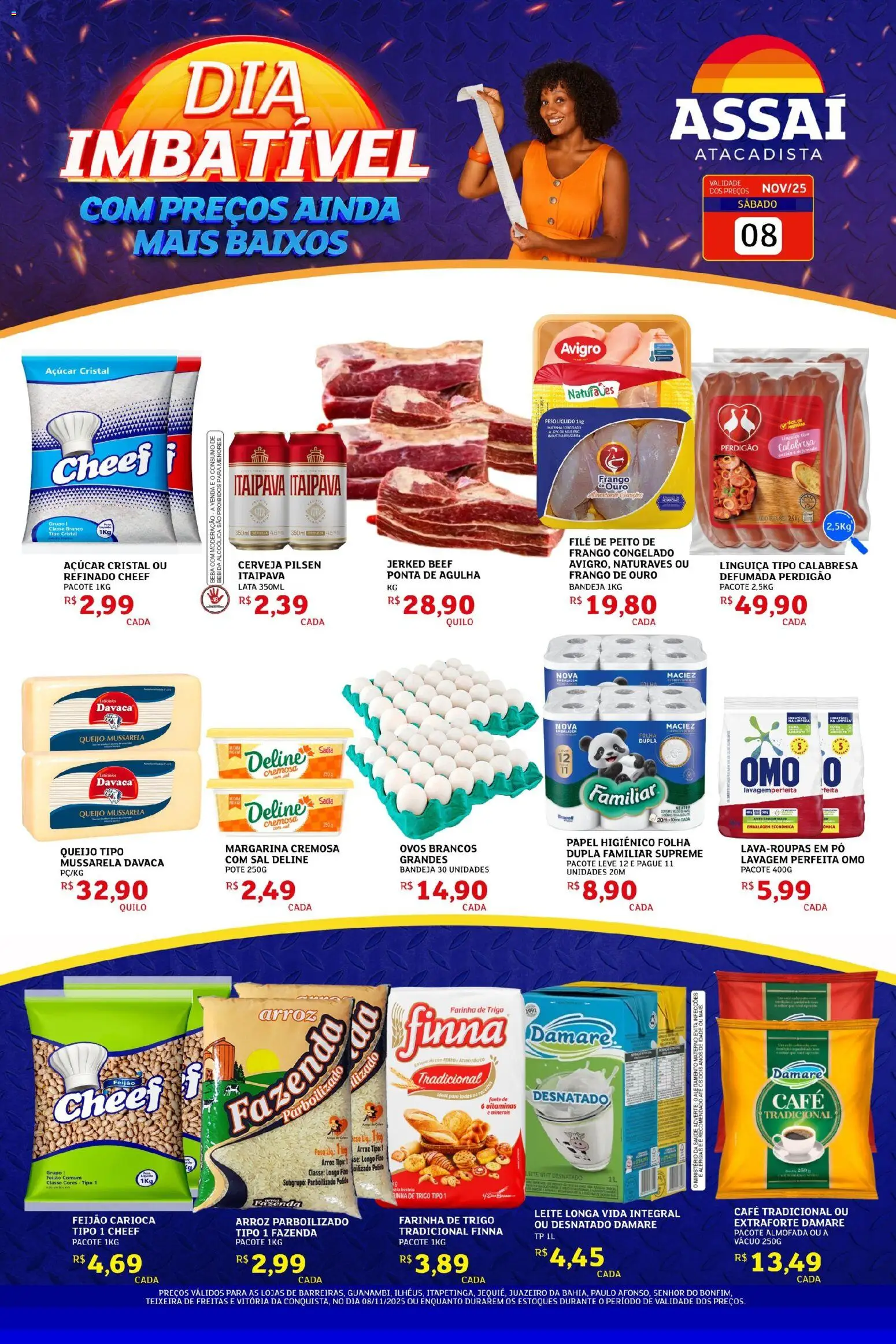 Assaí Atacadista Folheto - válido de 08.11.2025 | Página: 1 | Produtos: Café, Bandeja, Sal, Margarina