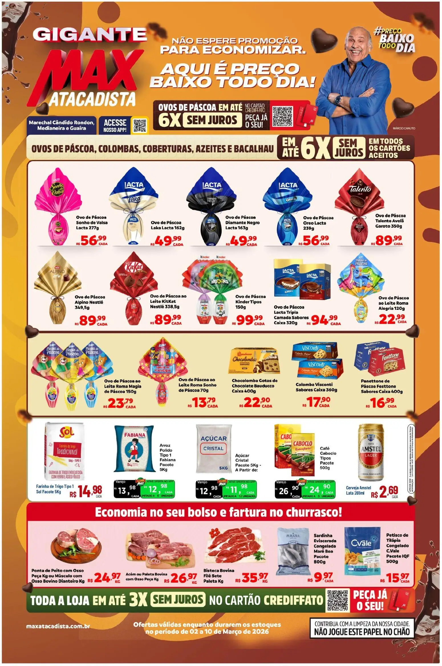 Max Atacadista Folheto - válido de 02.03.2026 | Página: 1 | Produtos: Acém, Tilápia, Arroz, Avelã