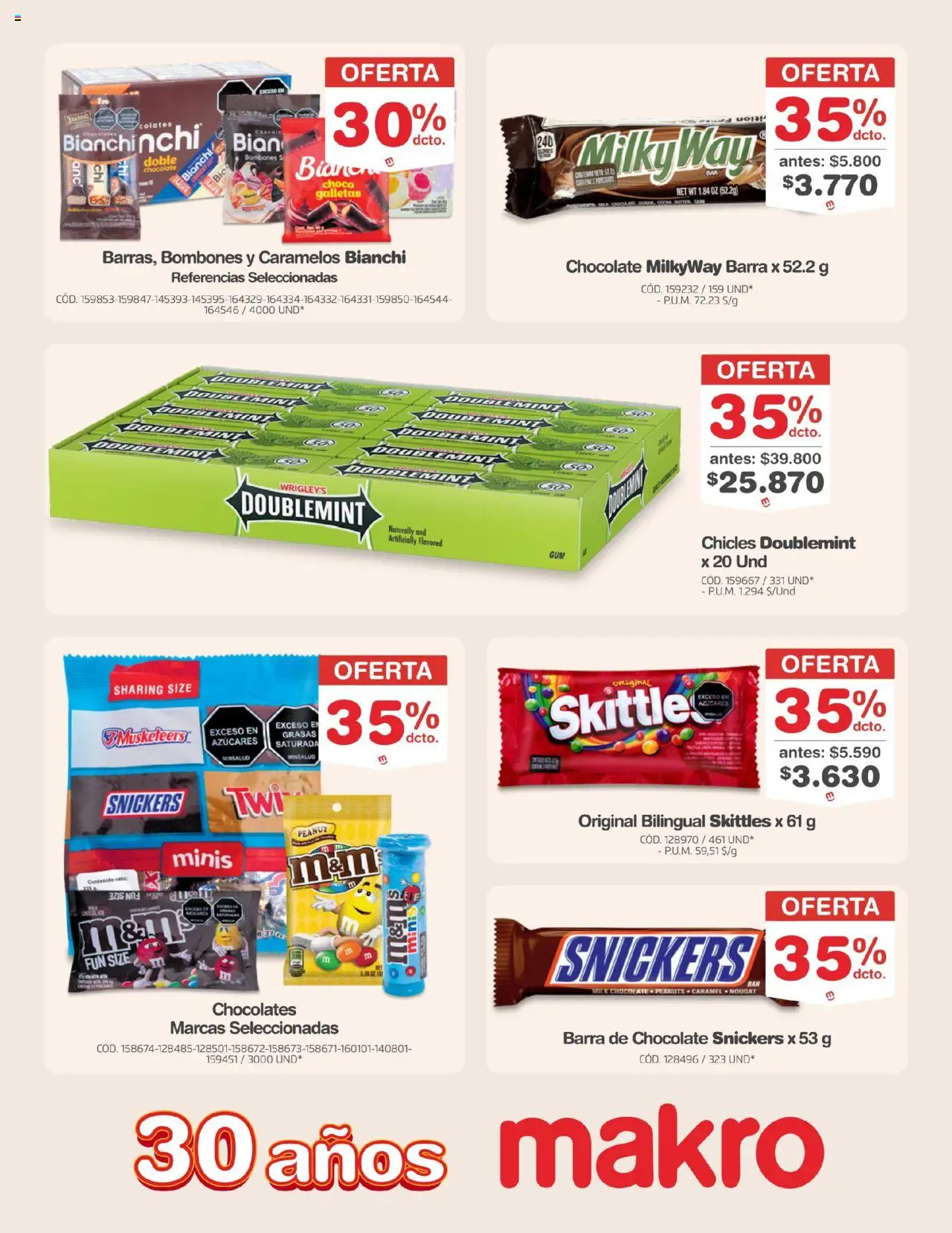 Makro revista - valida desde el 19.09.2025 | Página: 13 | Productos: Chicles, Acolchado, Chocolates, Chocolate