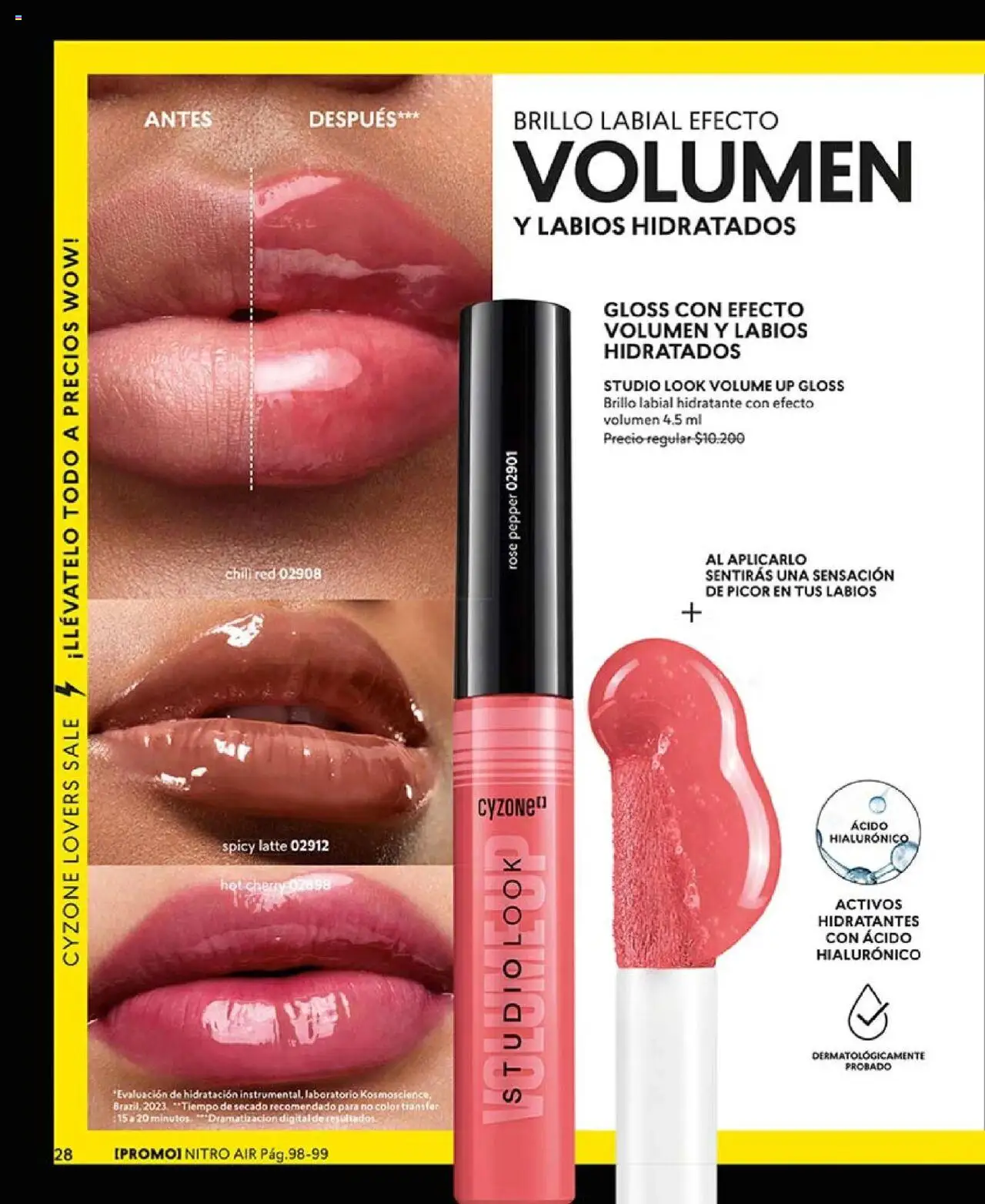 Catálogo CyZone Campaña 14 │ válido desde el 01.09.2025 | Página: 28 | Productos: Brillo, Labial