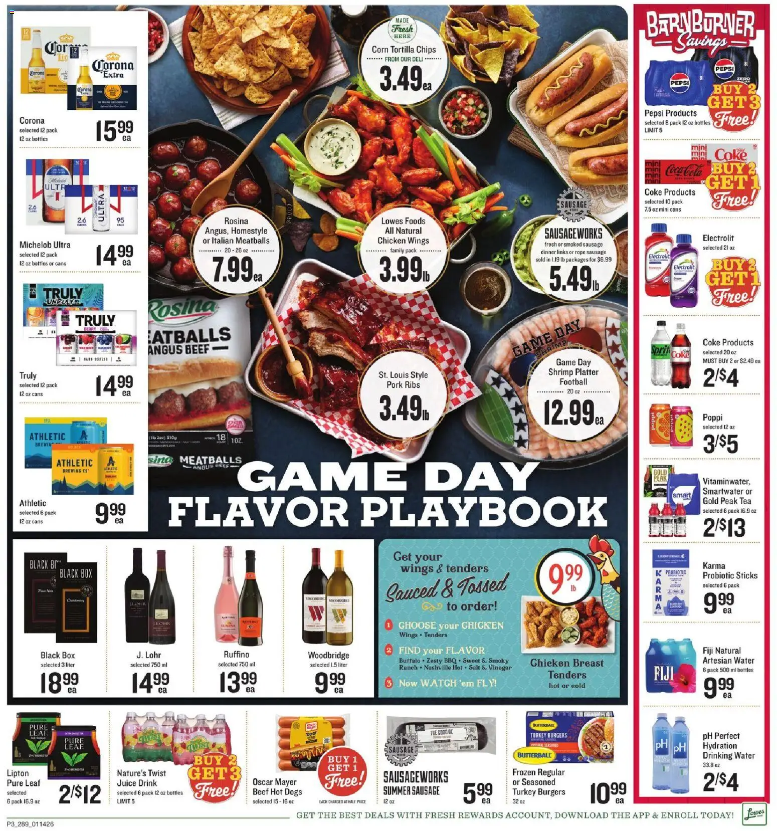 Lowes Foods Weekly Ad - GA - valid from 14.01.2026 | Page: 4 | Products: Corn, Beef, Watch, Hot Dogs