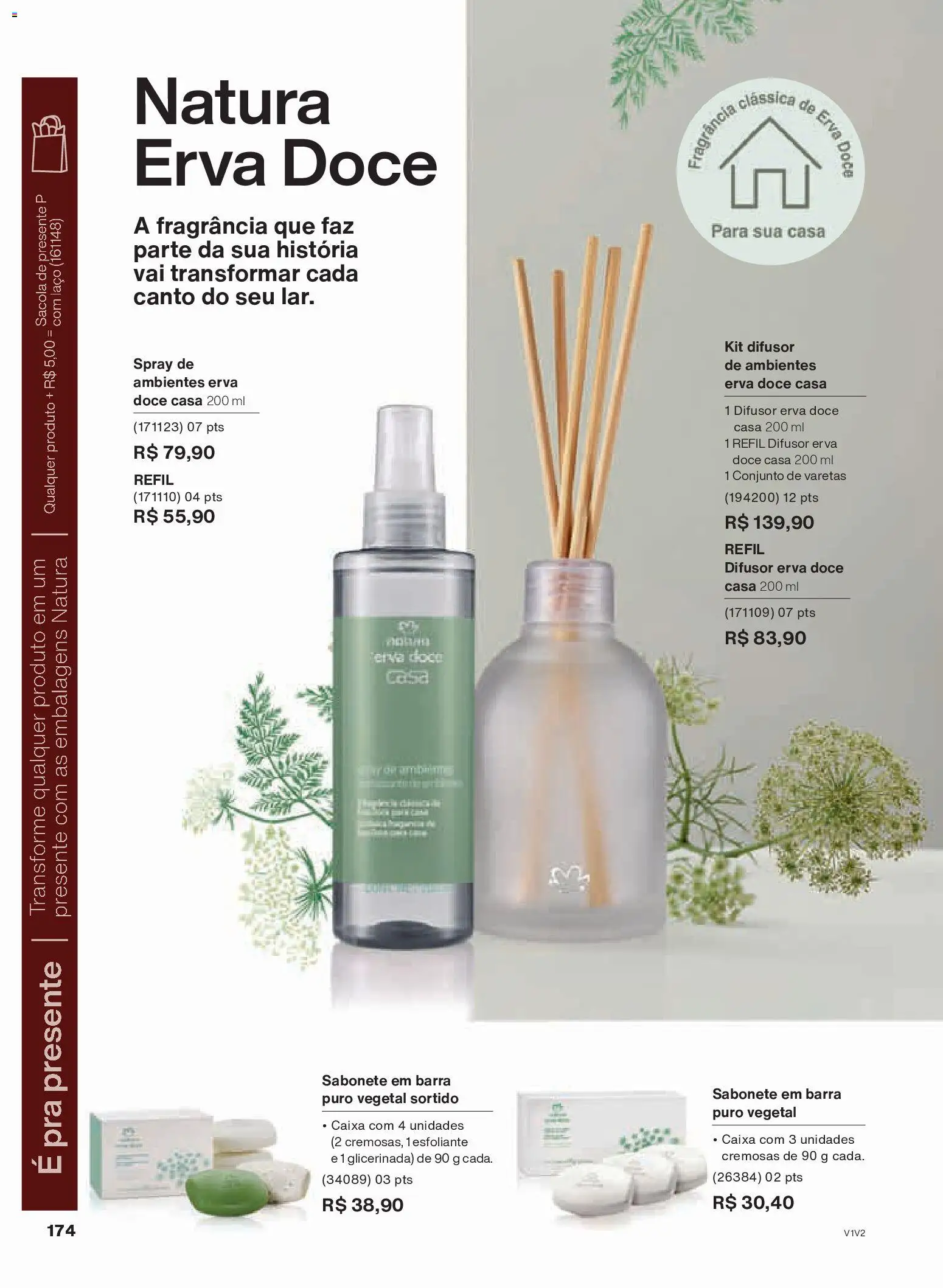 Natura Folheto - válido de 26.11.2025 | Página: 174 | Produtos: Difusor, Fragrância, Caixa, Sabonete