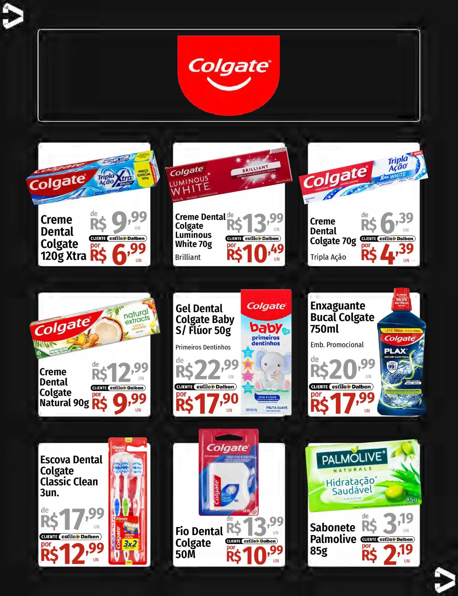 Supermercado Dalben Folheto - válido de 12.02.2026 | Página: 32 | Produtos: Creme, Sabonete, Fio dental, Creme dental