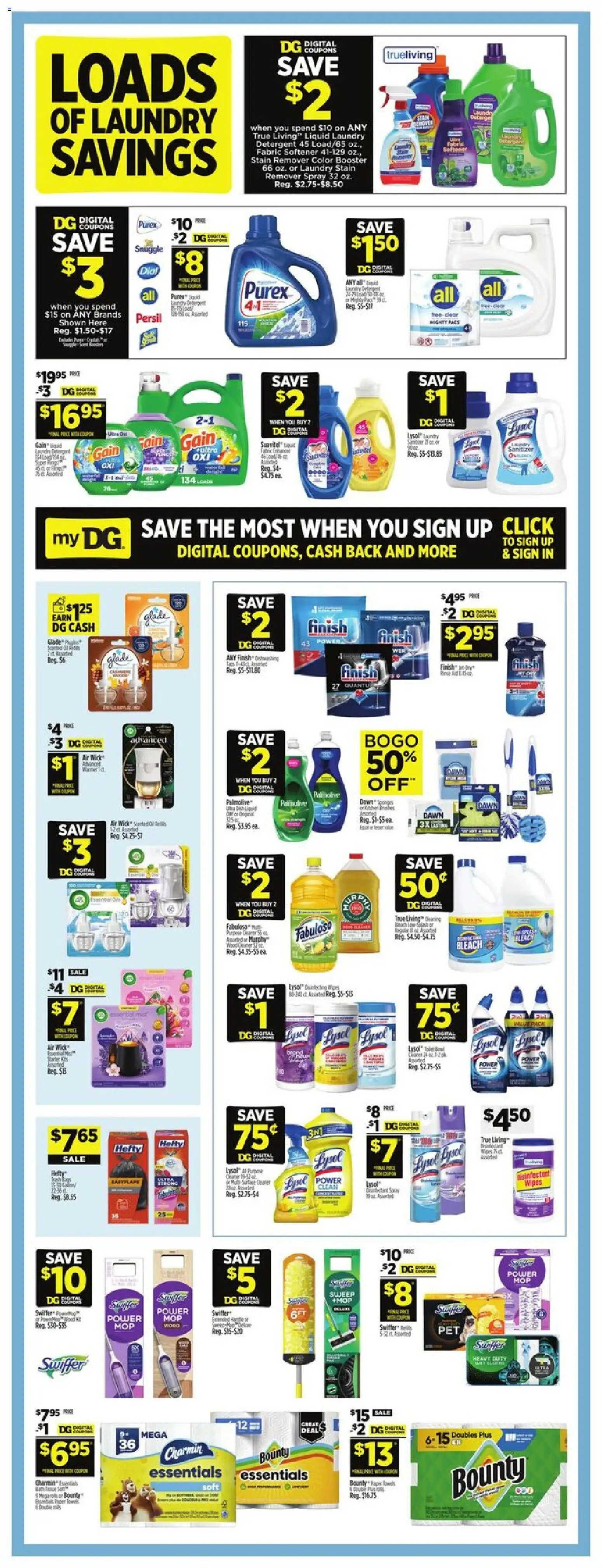 Dollar General Weekly Ad - valid from 04.01.2026 | Page: 8 | Products: Fabric softener, Stain remover, Detergent