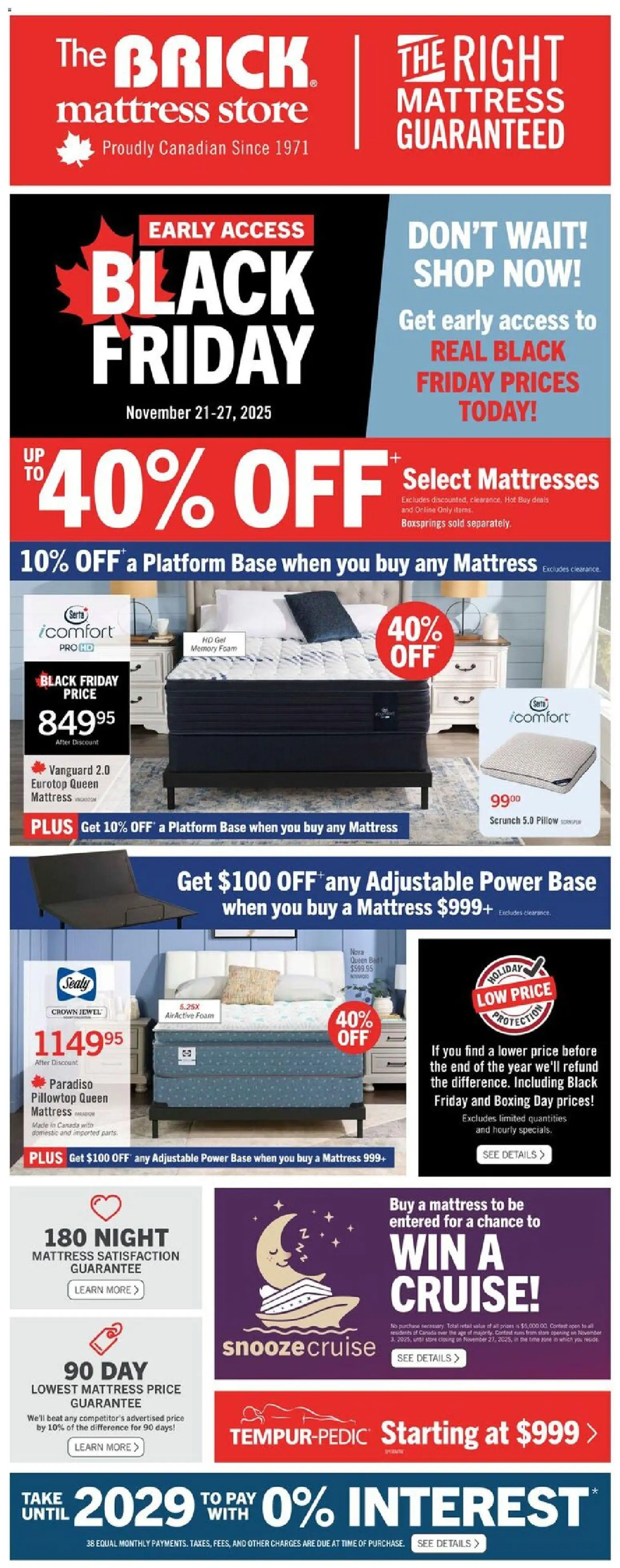 The Brick flyer valid from 21.11.2025 | Page: 2 | Products: Bed, Mattress, Pillow