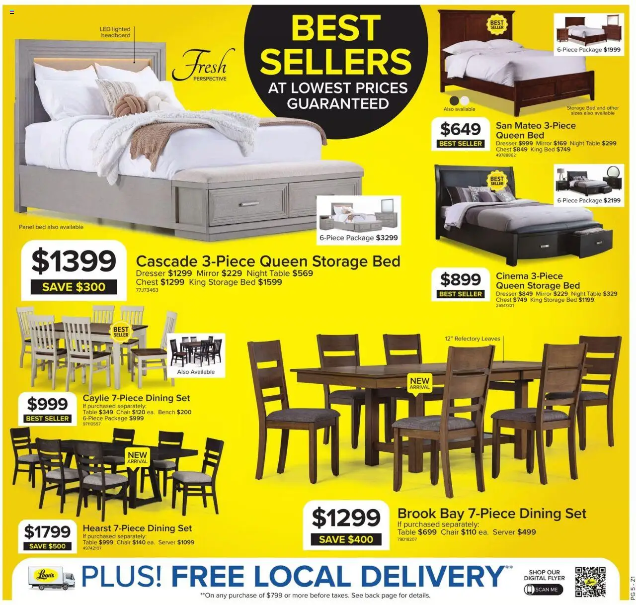 Leon's flyer valid from 09.10.2025 | Page: 5 | Products: Bed, Table, Chair, Mirror