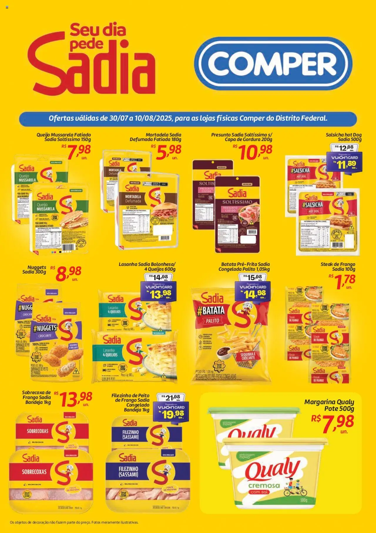 Comper Folheto - válido de 30.07.2025 | Página: 1 | Produtos: Mortadela, Lasanha, Mussarela, Margarina