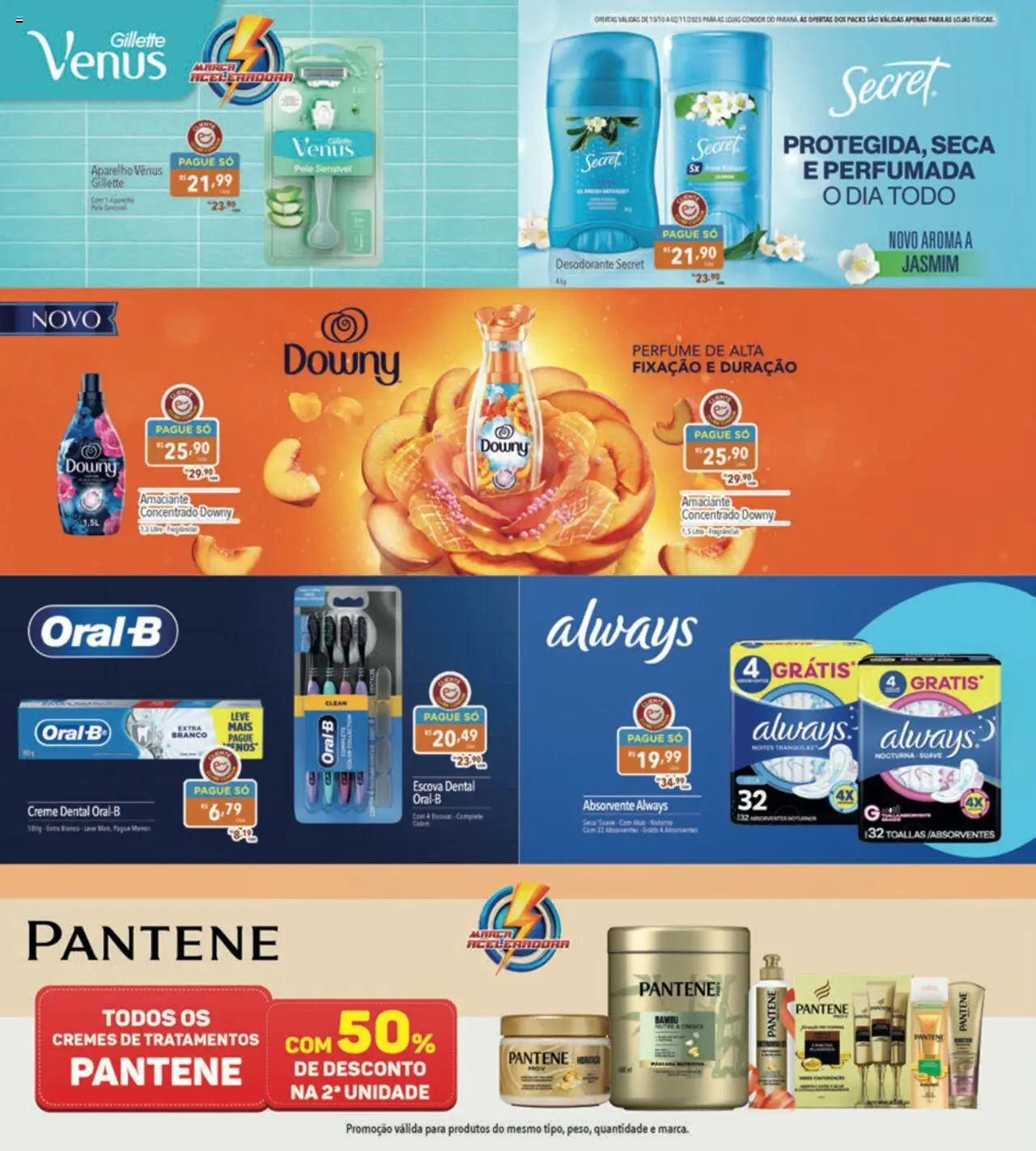 Supermercados Condor Folheto - válido de 15.10.2025 | Página: 28 | Produtos: Escova, Desodorante, Creme, Creme dental