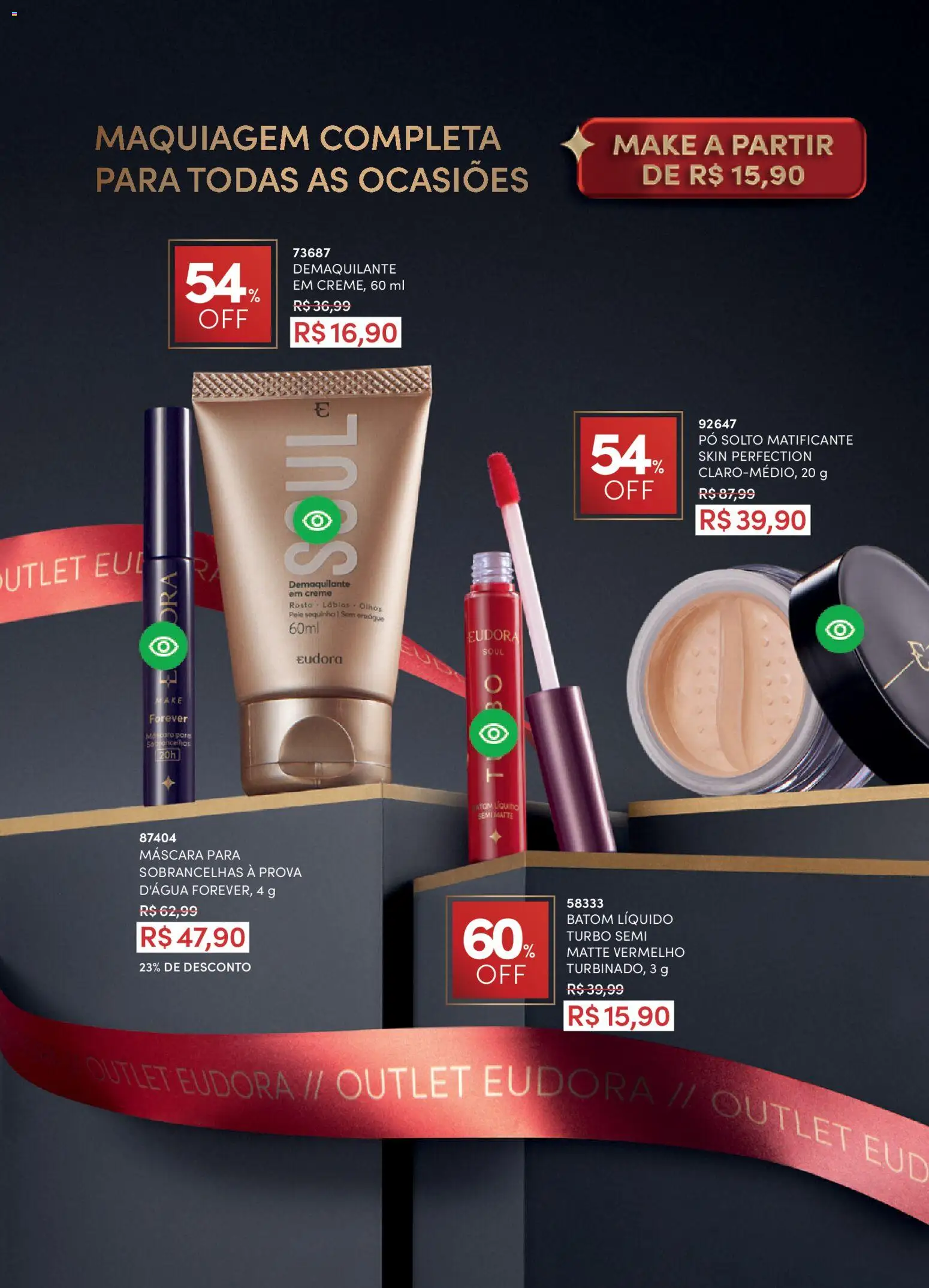 Eudora Folheto - válido de 17.12.2025 | Página: 14 | Produtos: Pó, Batom, Demaquilante, Creme