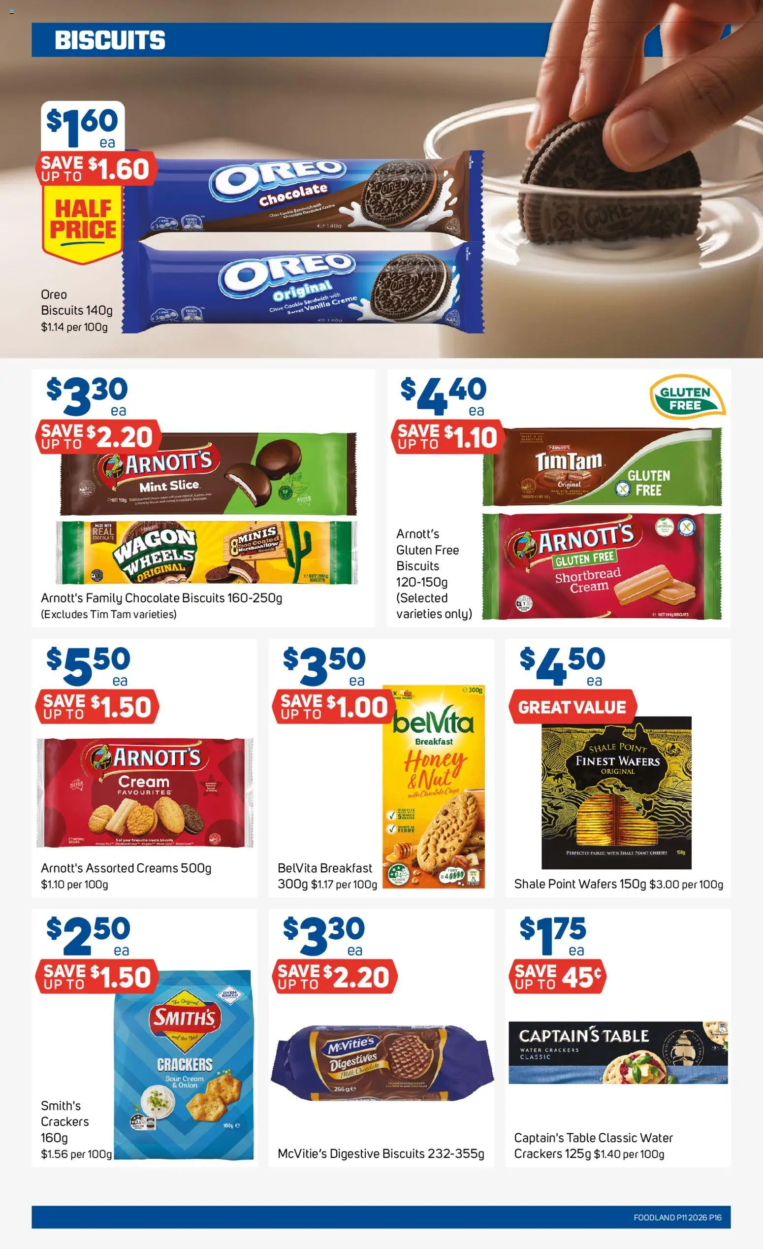 Foodland catalogue - valid from 11.03.2026 | Page: 16 | Products: Sour cream, Cream, Biscuits, Oven