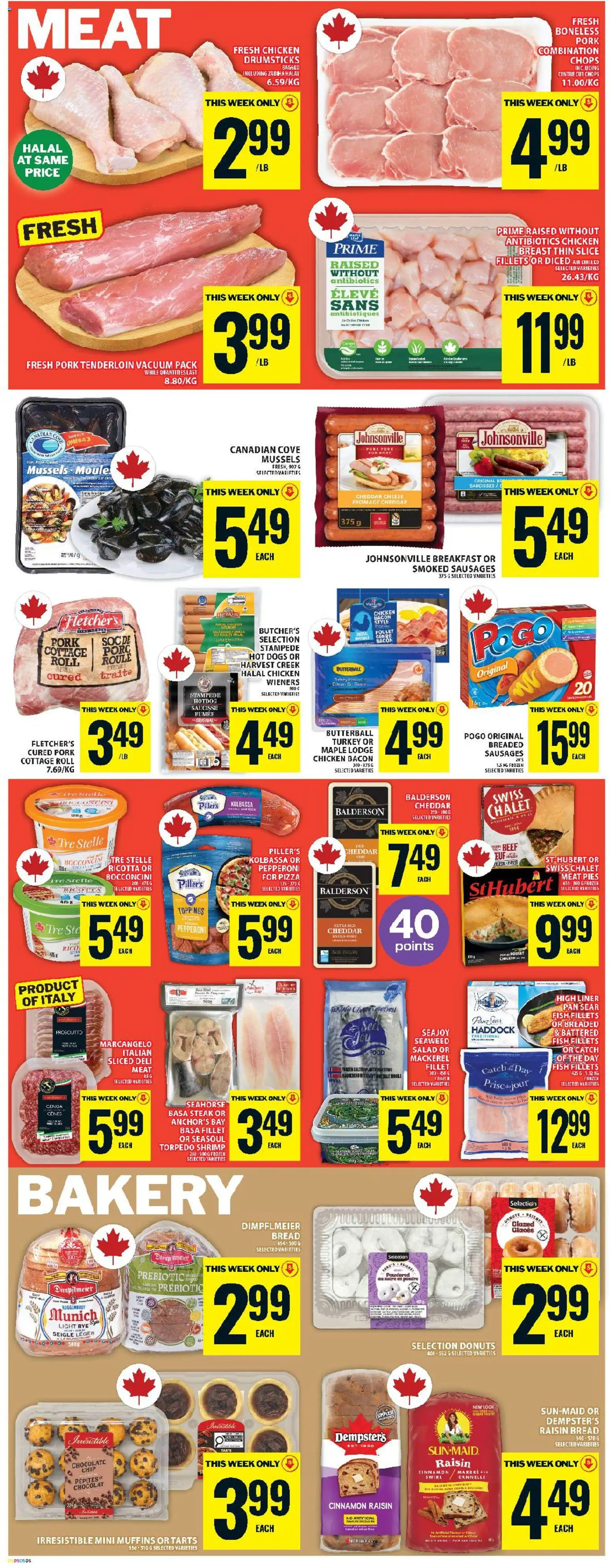 Food Basics flyer valid from 29.01.2026 | Page: 9 | Products: Beef, Cheese, Pizza, Pork