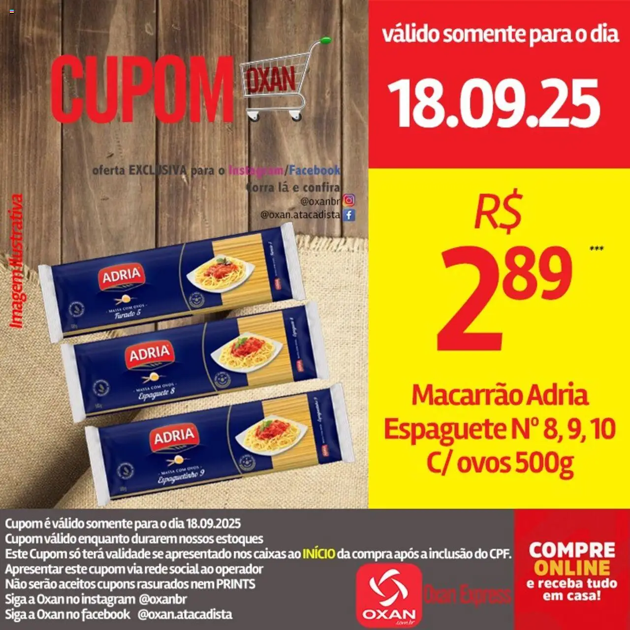 Oxan Atacadista Folheto - válido de 18.09.2025 | Página: 20 | Produtos: Espaguete, Ovos, Macarrão, Massa