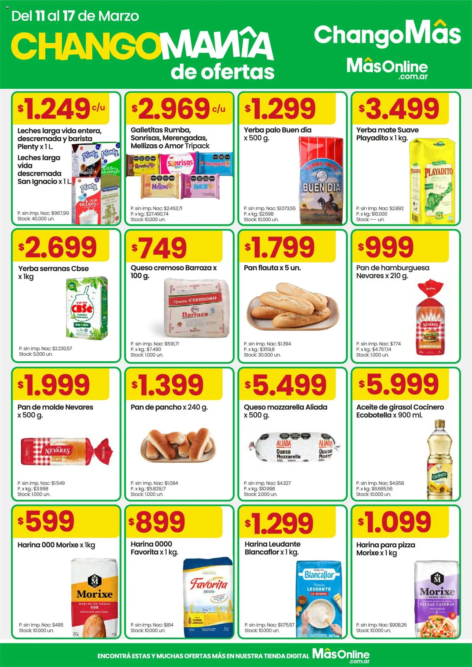 Punto Mayorista catálogo │ válido desde el 11.03.2026 | Página: 5 | Productos: Molde, Galletitas, Yerba, Pan