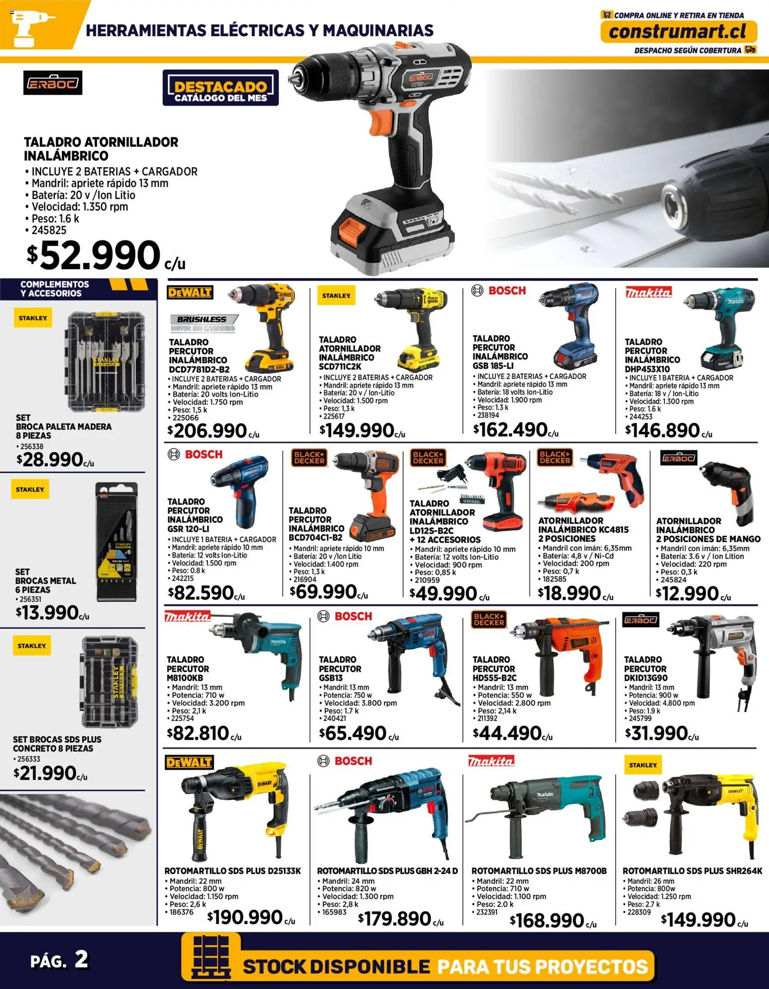 Construmart Ofertas │ válido desde el 01.12.2025 | Página: 2 | Productos: Mango, Peso, Taladro, Batería