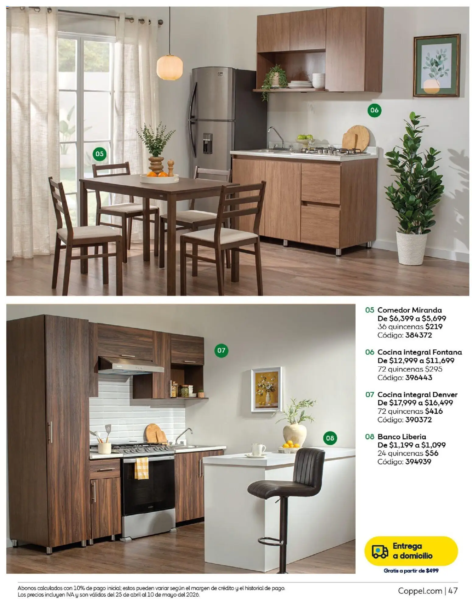 Nuevas ofertas de Coppel válidas en toda la República Mexicana desde el 25.04.2026. ¡Encuentra las mejores ofertas en Coppel catálogo Los regalos que mamá siempre quiere! | Página: 47 | Productos: Cocina, Banco