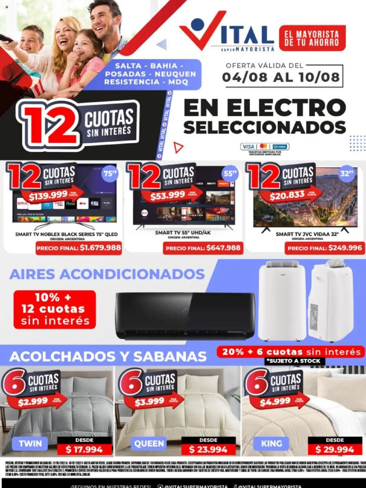 Vital - Ofertas nonfood │ válido desde el 04.08.2025 | Página: 1 | Productos: Sabanas