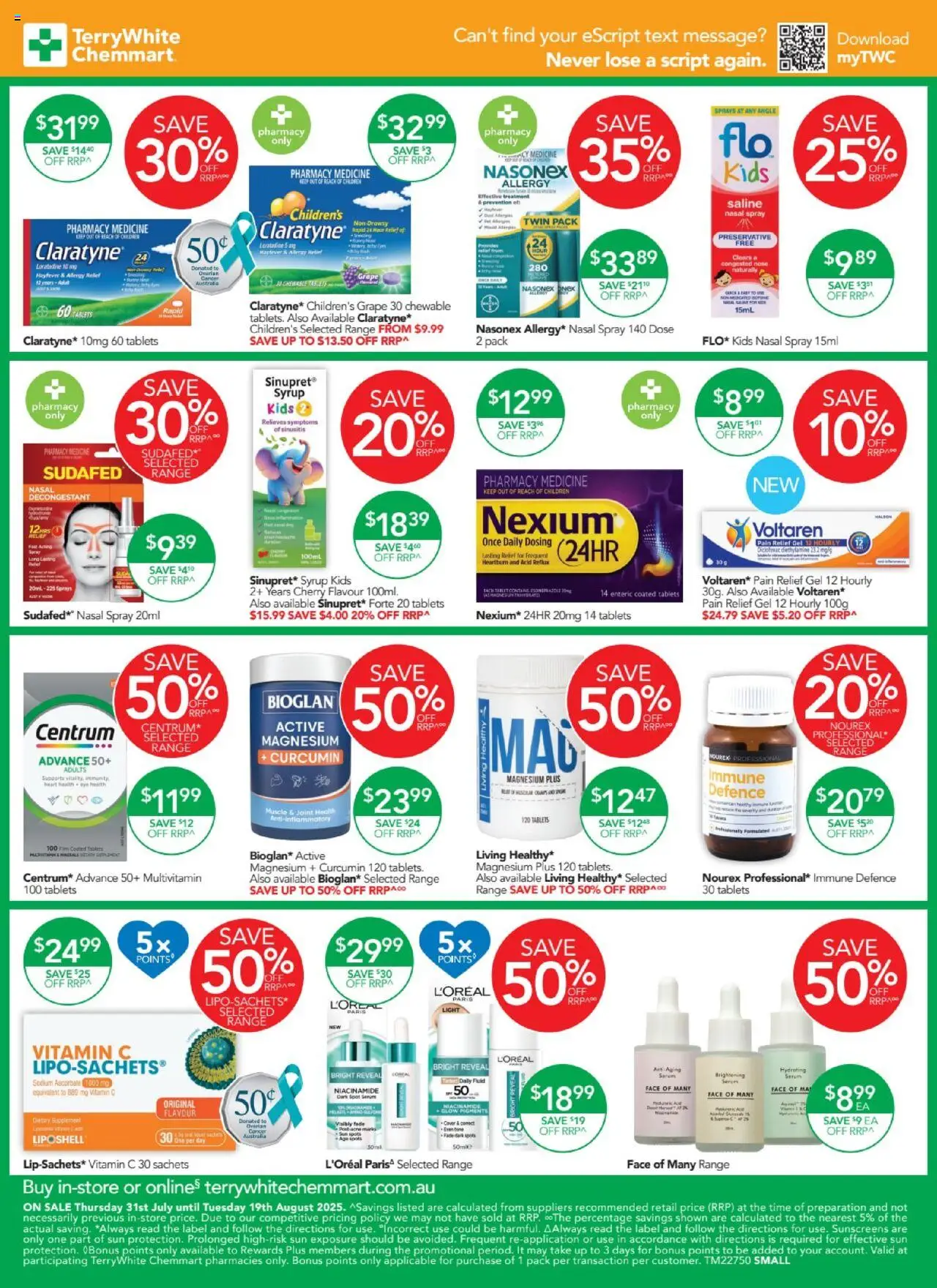 Terry White catalogue - valid from 31.07.2025 | Page: 4 | Products: Nasal spray, Treatment, Tablets, Vitamin
