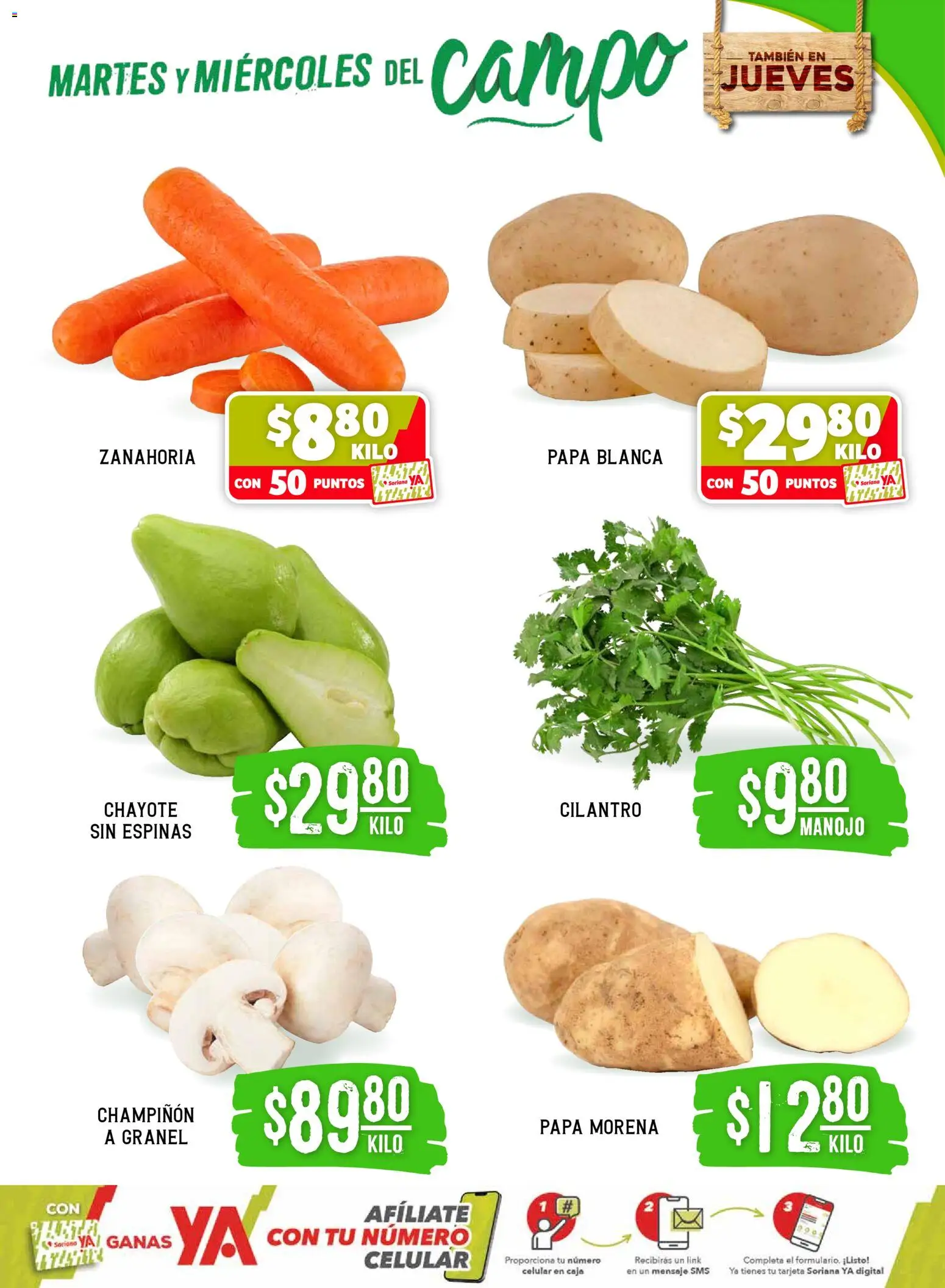 Nuevas ofertas de Soriana válidas en toda la República Mexicana desde el 24.03.2026. ¡Encuentra las mejores ofertas en Soriana Martes y Miércoles del Campo Súper: Tijuana, Mexicali, Ensenada, San Luis Río Colorado y Tecate! | Página: 3 | Productos: Papa, Caja, Zanahoria