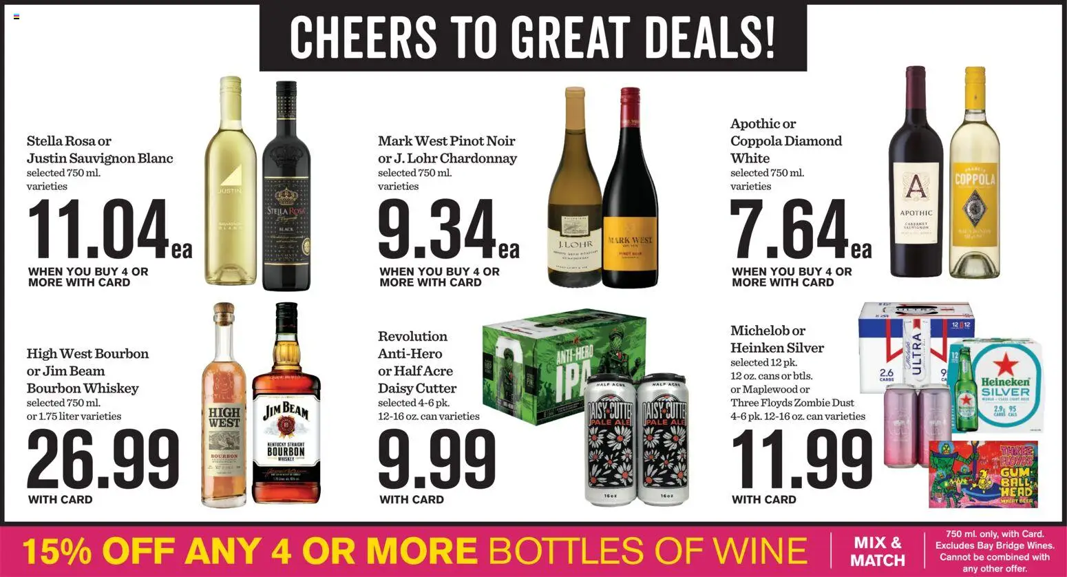 Mariano's Weekly Ad - valid from 07.01.2026 | Page: 9 | Products: Beer, Bourbon, Whiskey, Cutter